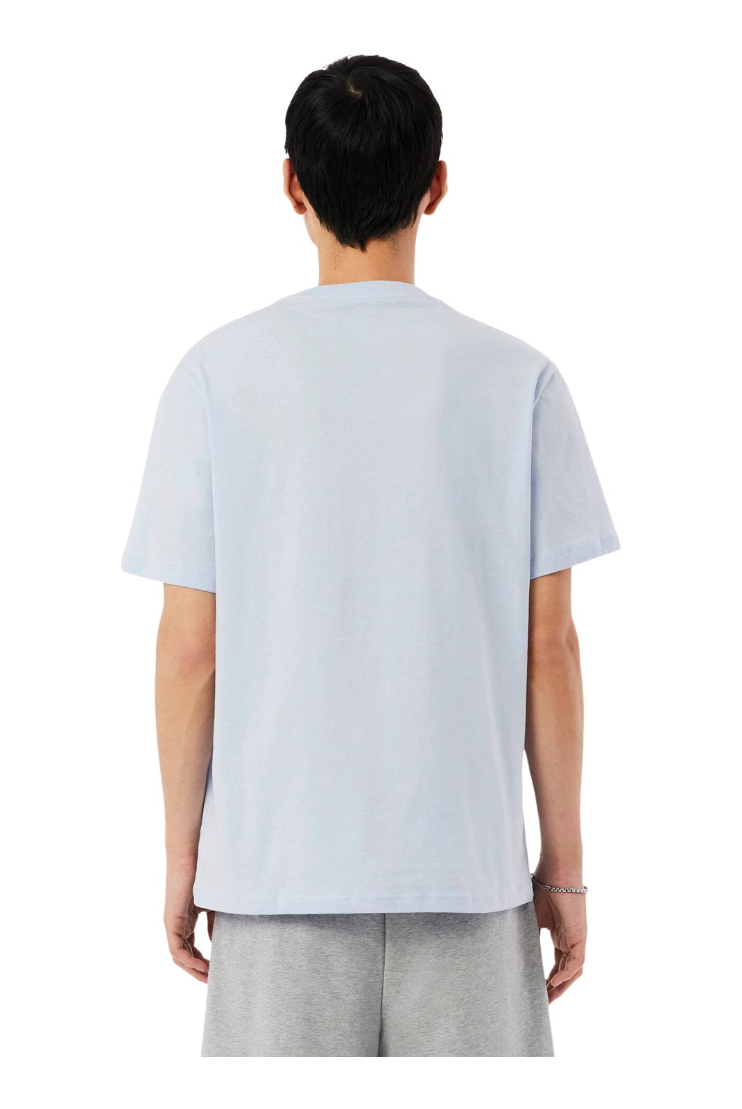 T-S manches courtes  Lacoste TH9460 II1 Bleu Clair / Blanc