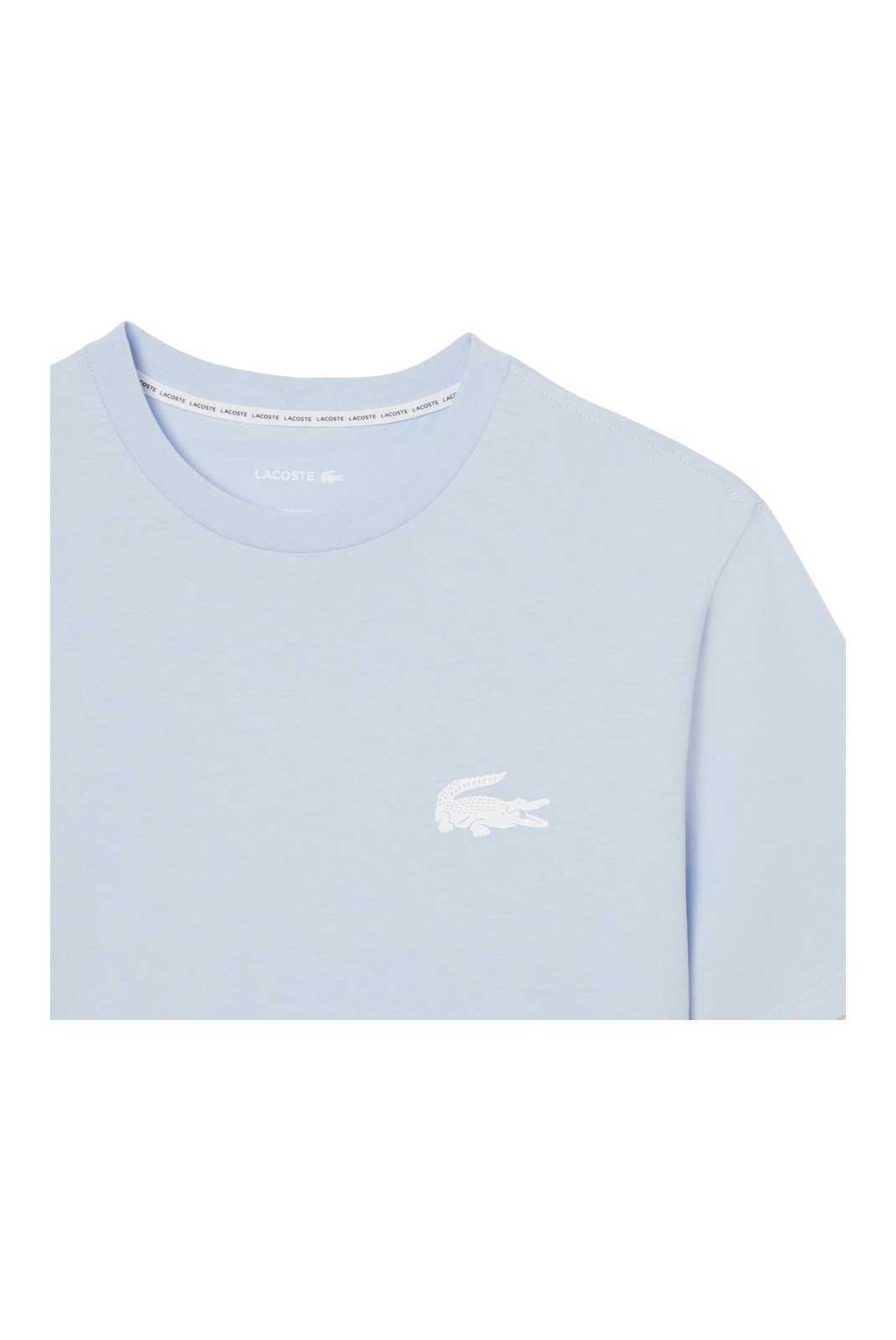 T-S manches courtes  Lacoste TH9460 II1 Bleu Clair / Blanc