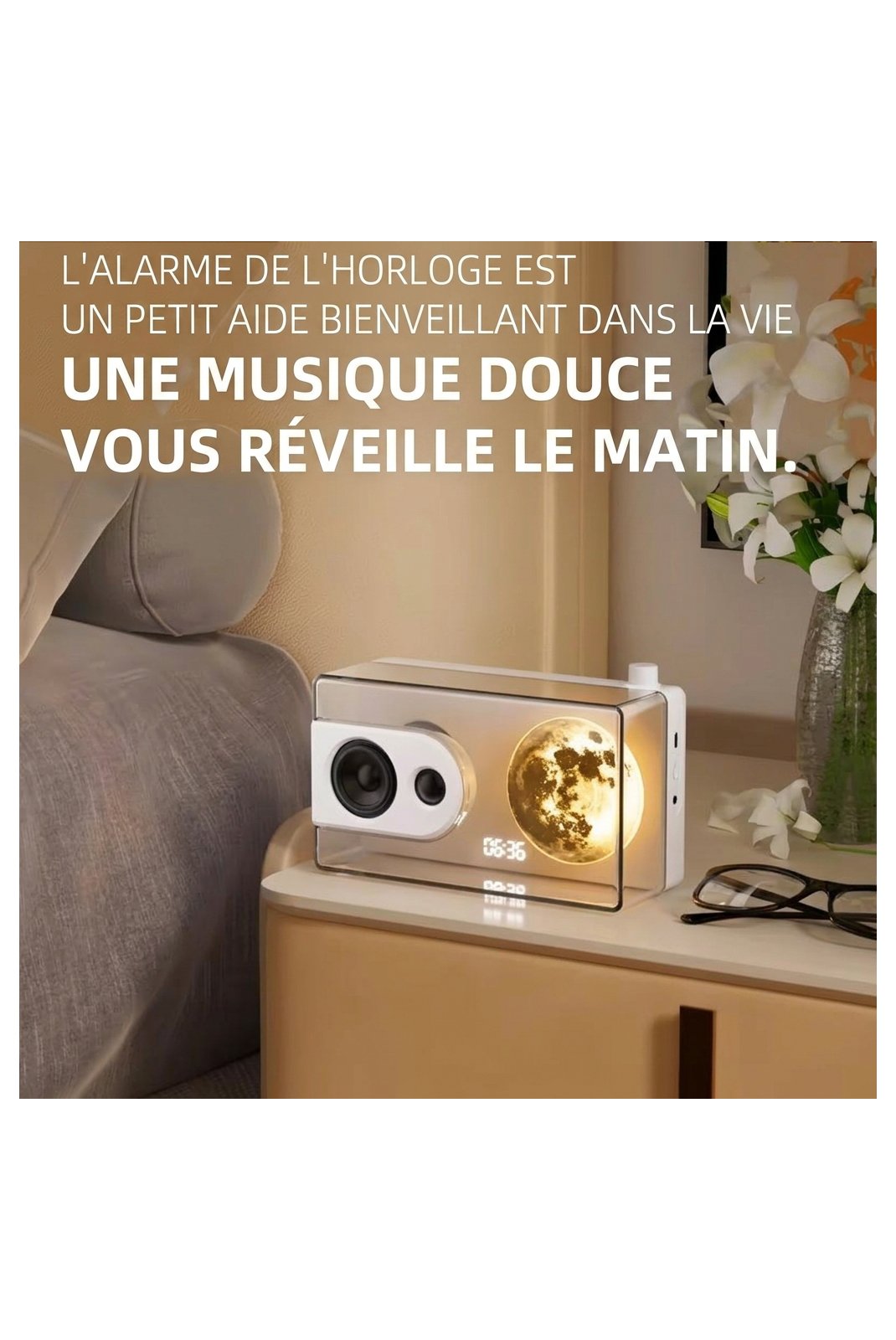 Enceinte connéctée  AMEDEO M6 MOONBOX Blanc