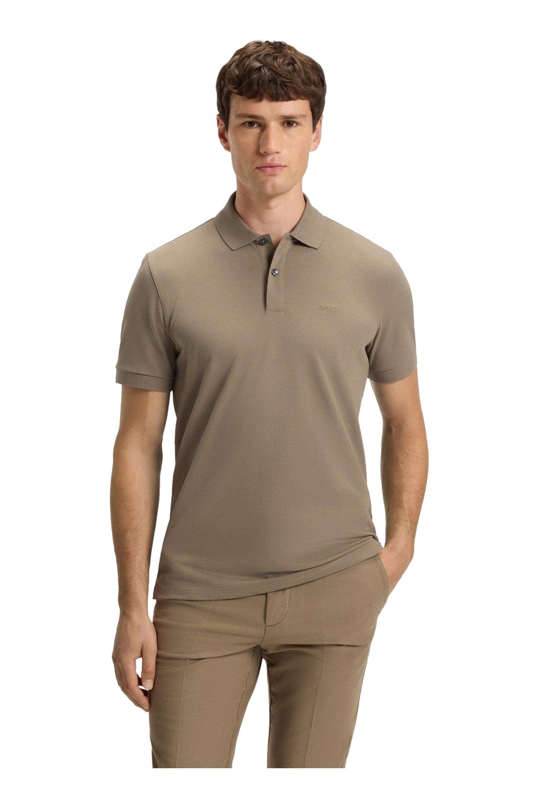 Polos manches courtes  Hugo boss 50468362 245 OPEN BROWN
