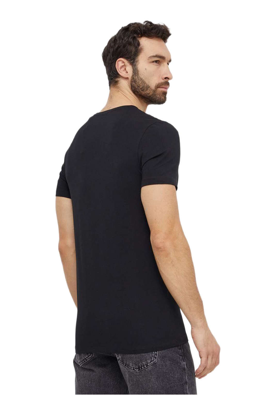 T-S manches courtes  Guess jeans U97M00 KCD31 A996 JET BLACK W/ FROST G