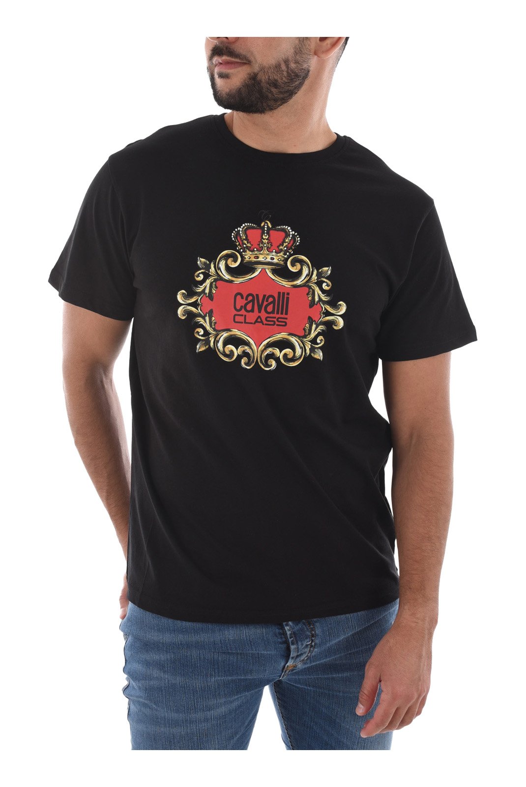 T-S manches courtes  Cavalli Class SXH01A JD060 BLACK