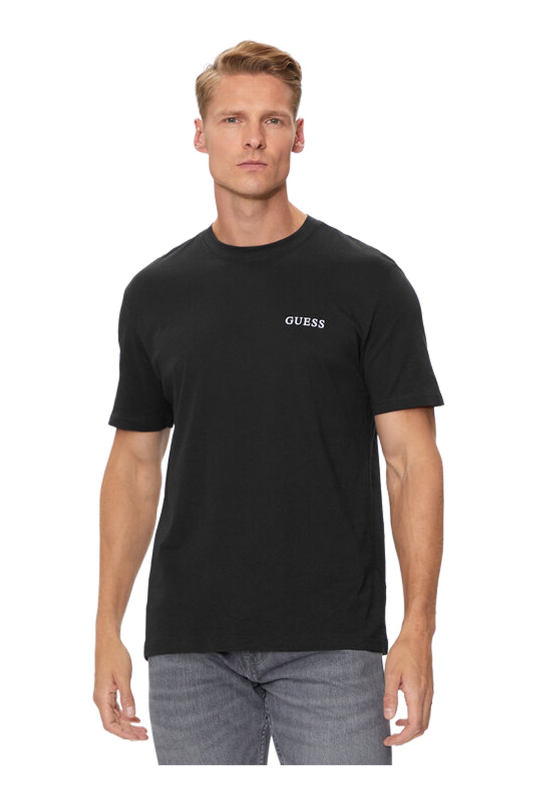 T-S manches courtes  Guess jeans U4YG52 KCAM1 FJ3M GREY WHITE BLACK COM