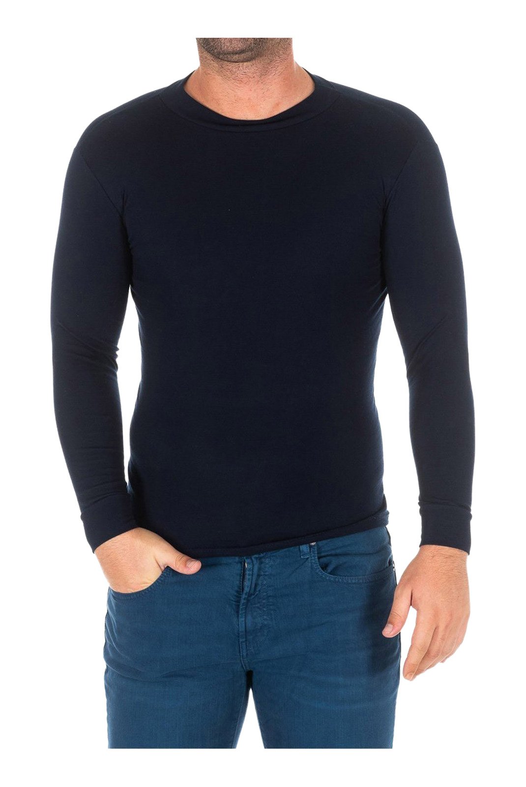 T-S manches longues  KISSES & LOVE 1625-H-MARINO Navy blue