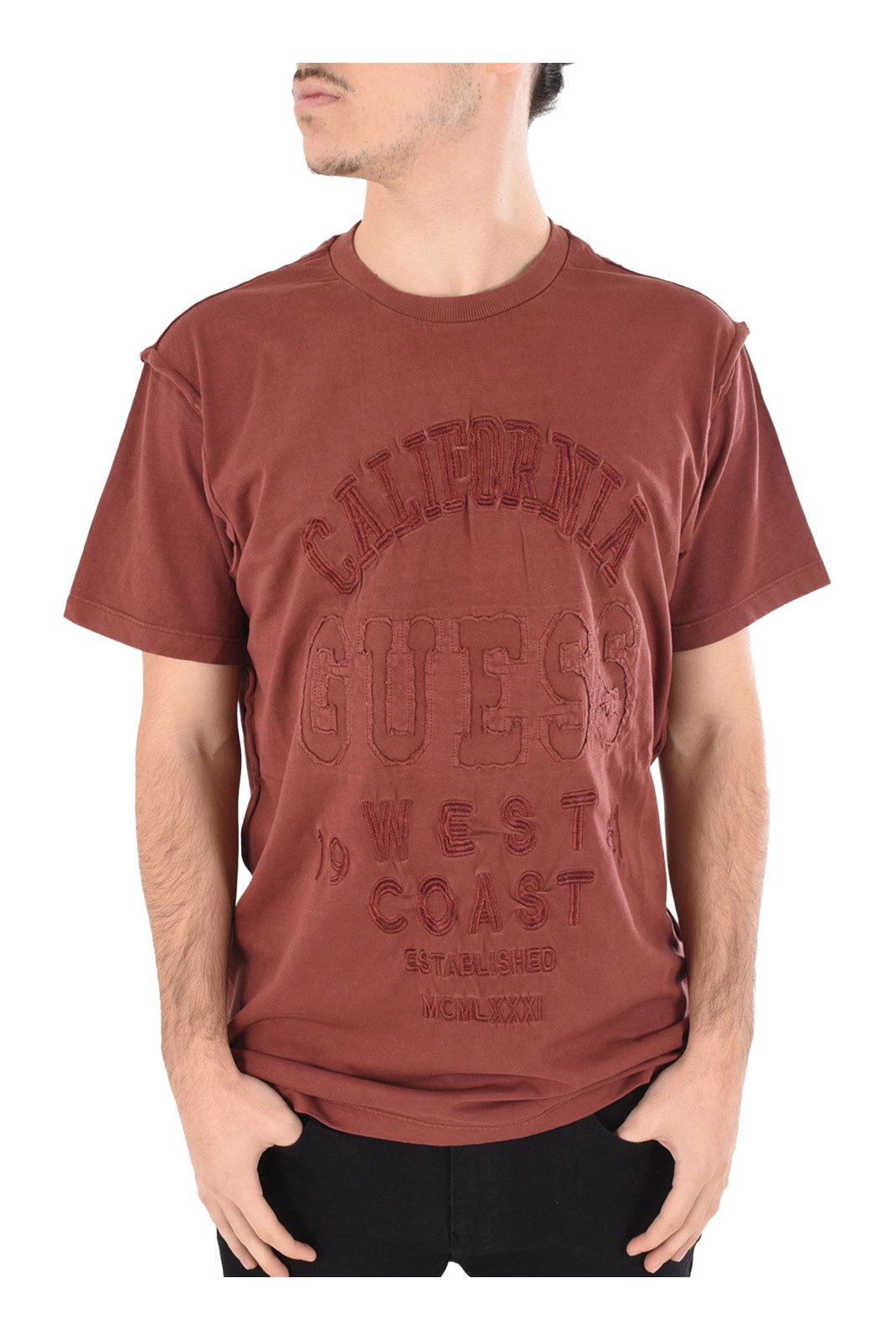 T-S manches courtes  Guess jeans M4BI87 K8FQ4 G577 VINO