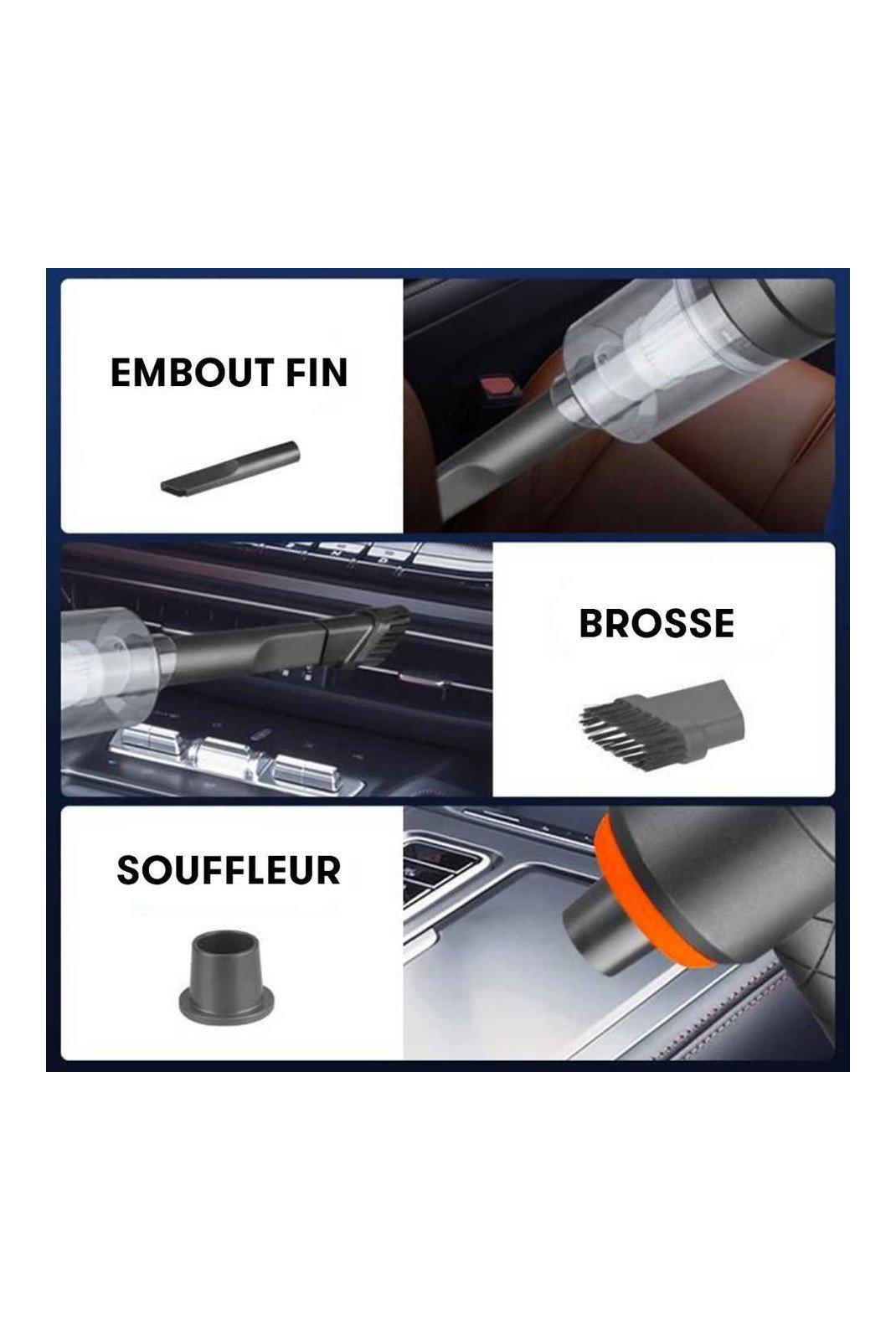 Aspirateur & accessoires d'entretien  ACCESSOIRES AUTO CLEANER Noir