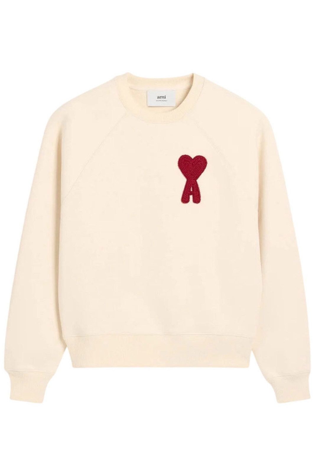 Pulls  Ami paris USW065.747 136 beige/rouge