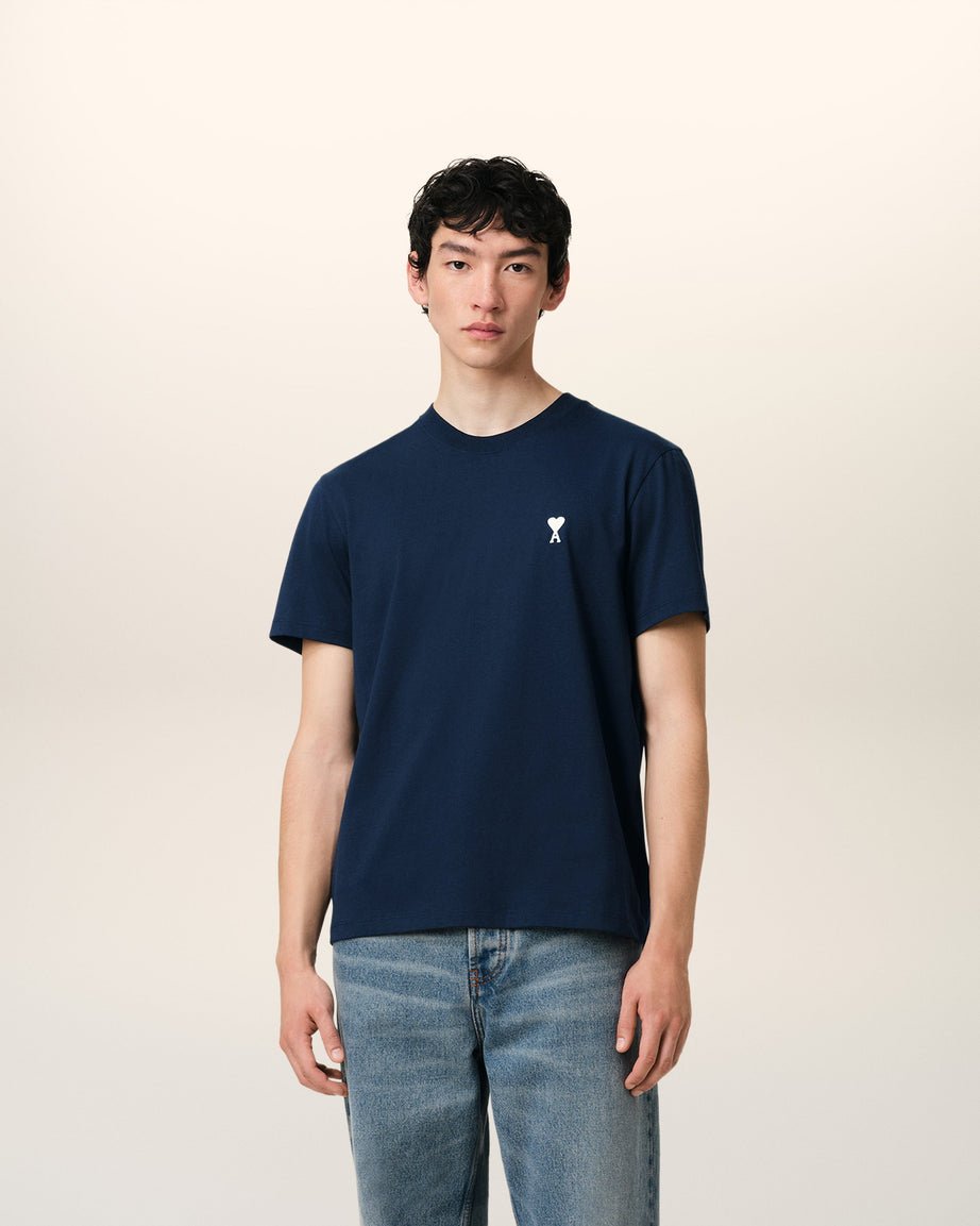 T-S manches courtes  Ami paris HTS060.724 BLEU NUIT/430