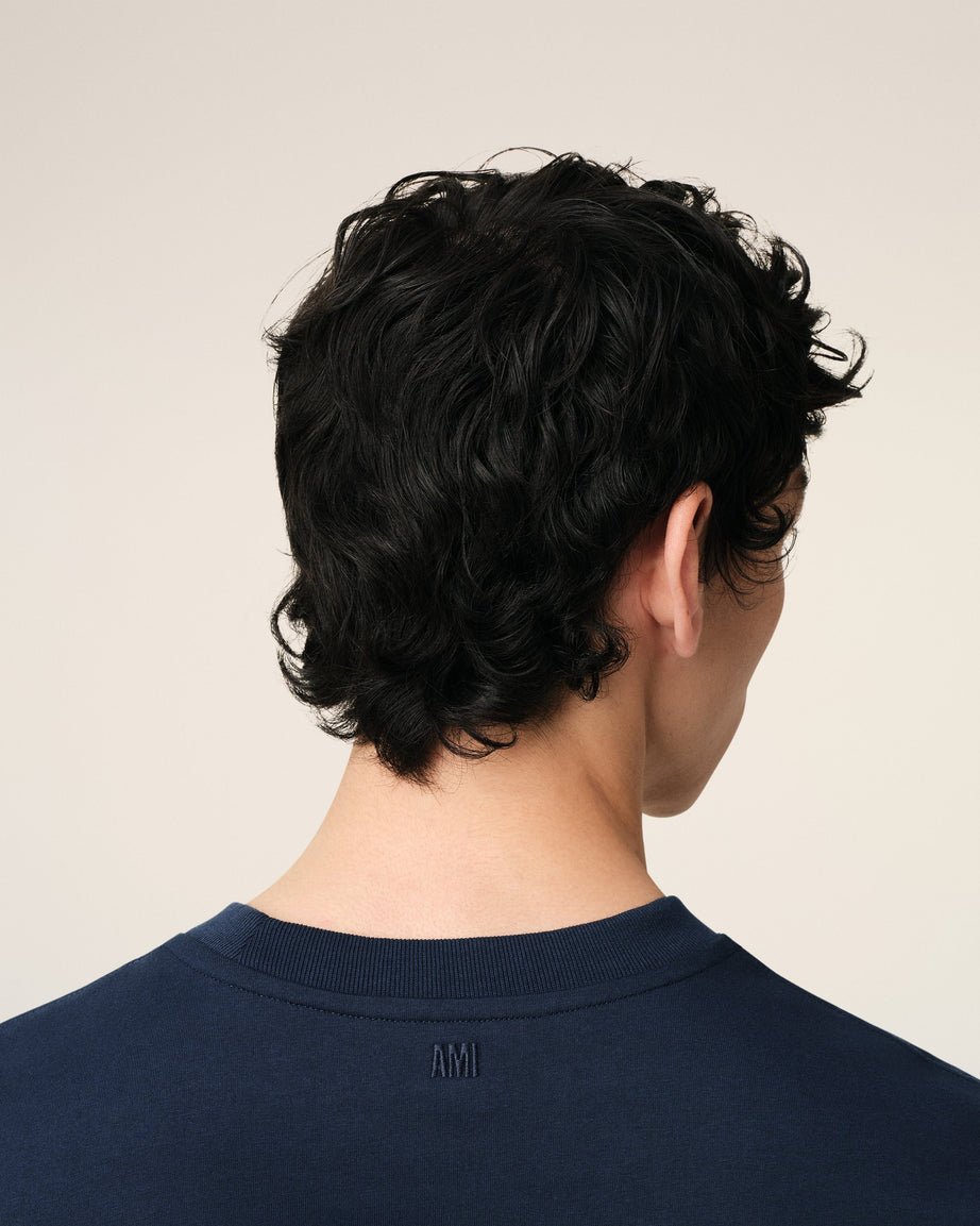 T-S manches courtes  Ami paris HTS060.724 BLEU NUIT/430