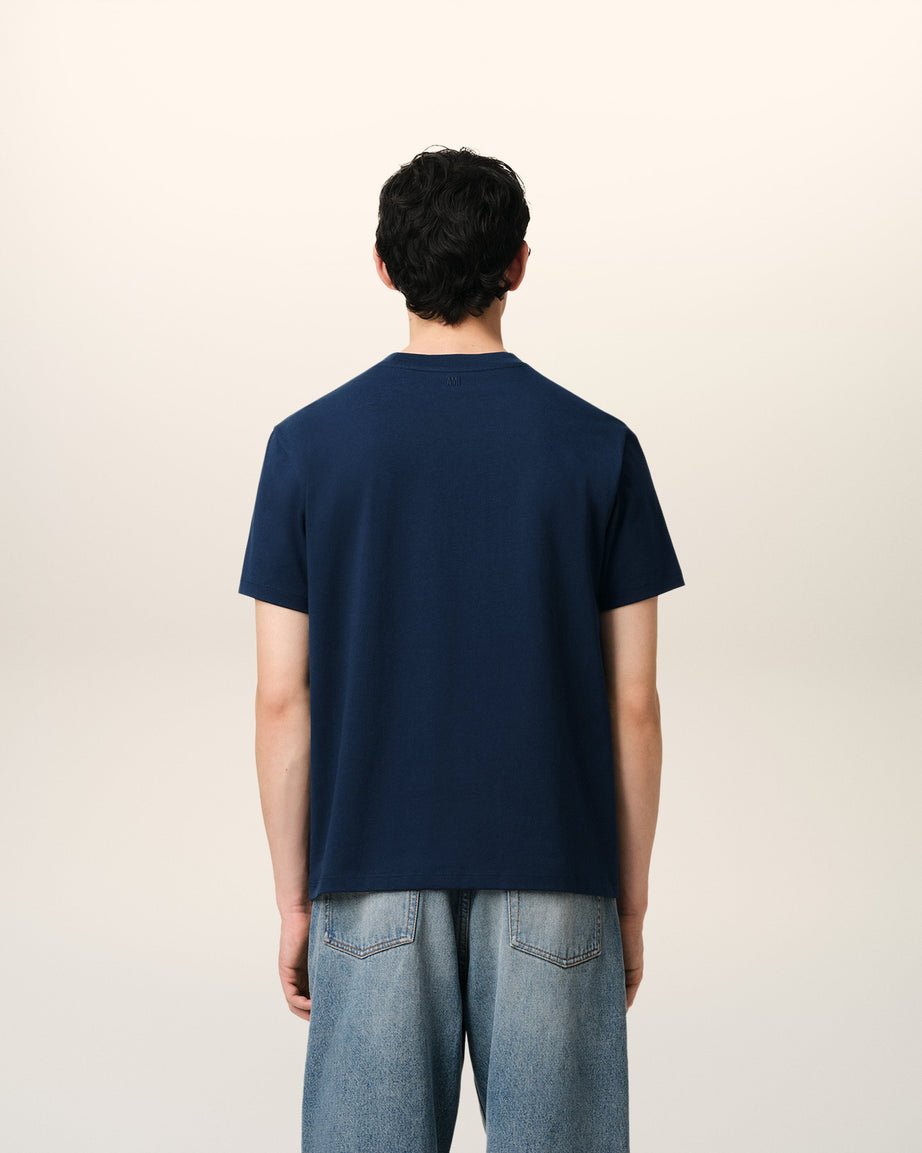 T-S manches courtes  Ami paris HTS060.724 BLEU NUIT/430