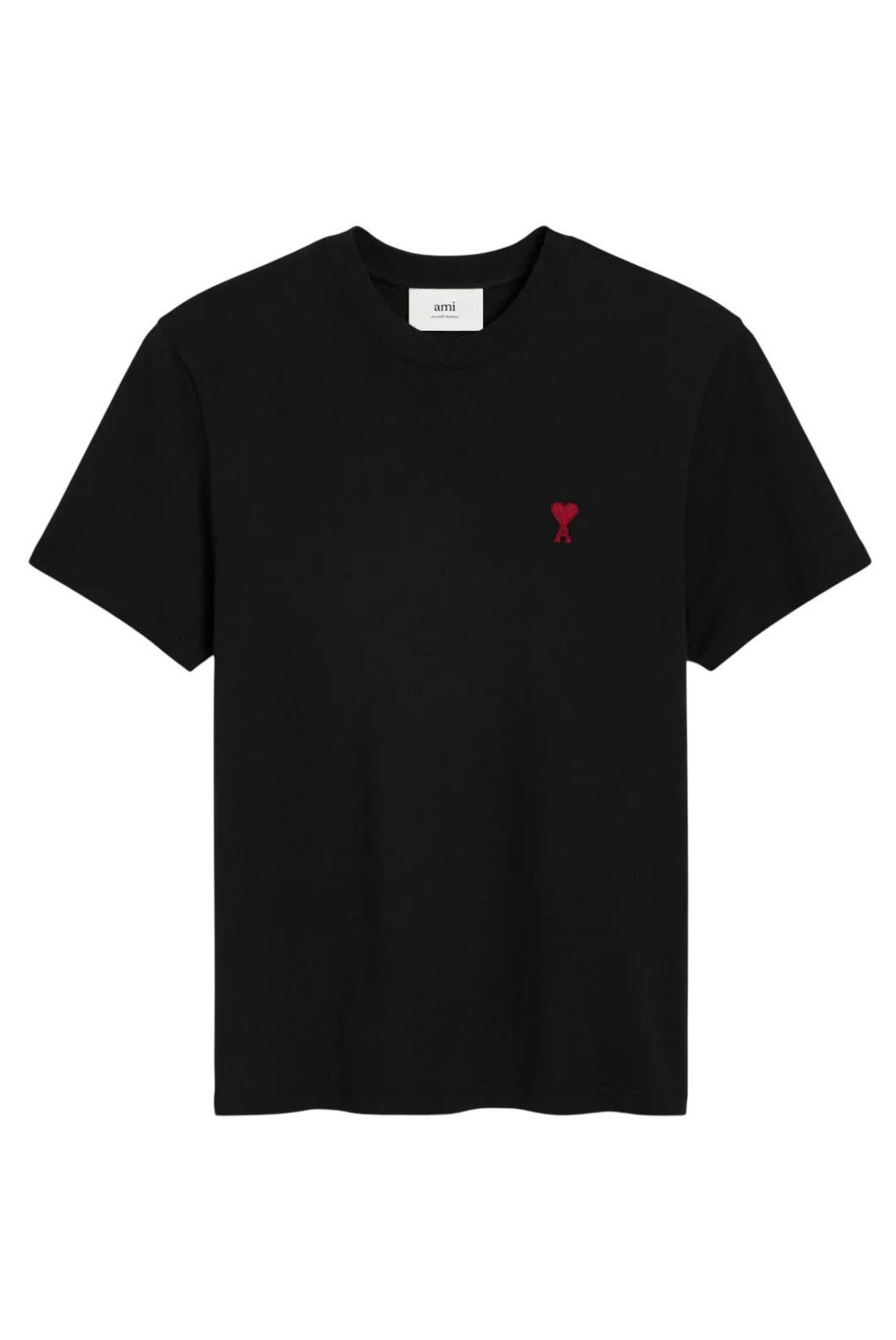 T-S manches courtes  Ami paris t-shirt-noir-ami-de-coeur-en-coton noir
