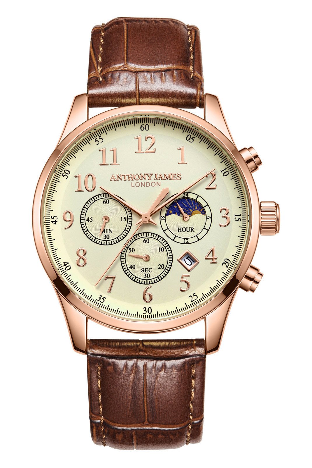 Montres  ANTHONY JAMES AJ072 Marron