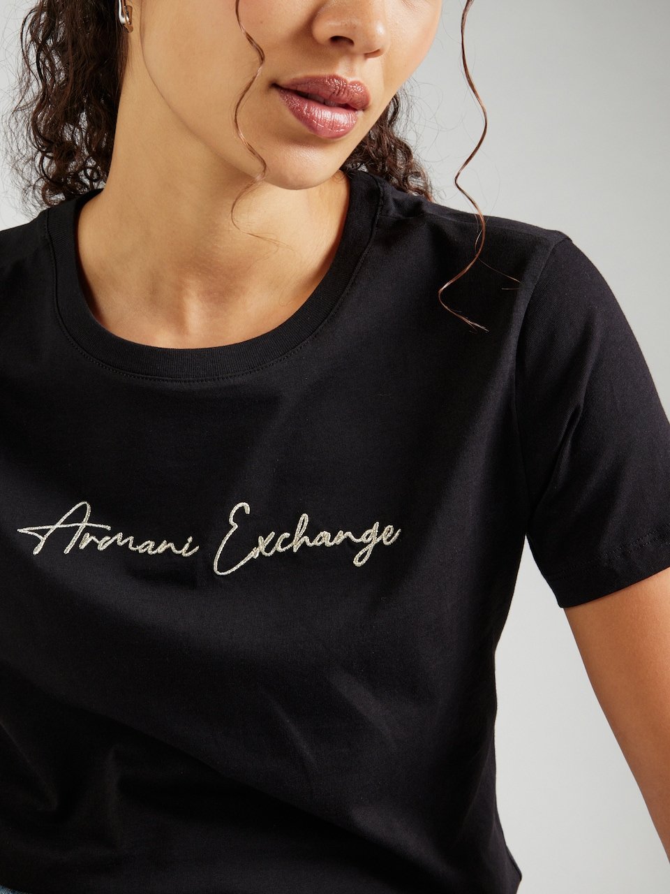 Tee shirt  Armani exchange XW000839 AF10356 MC021 BLACK / GOLD