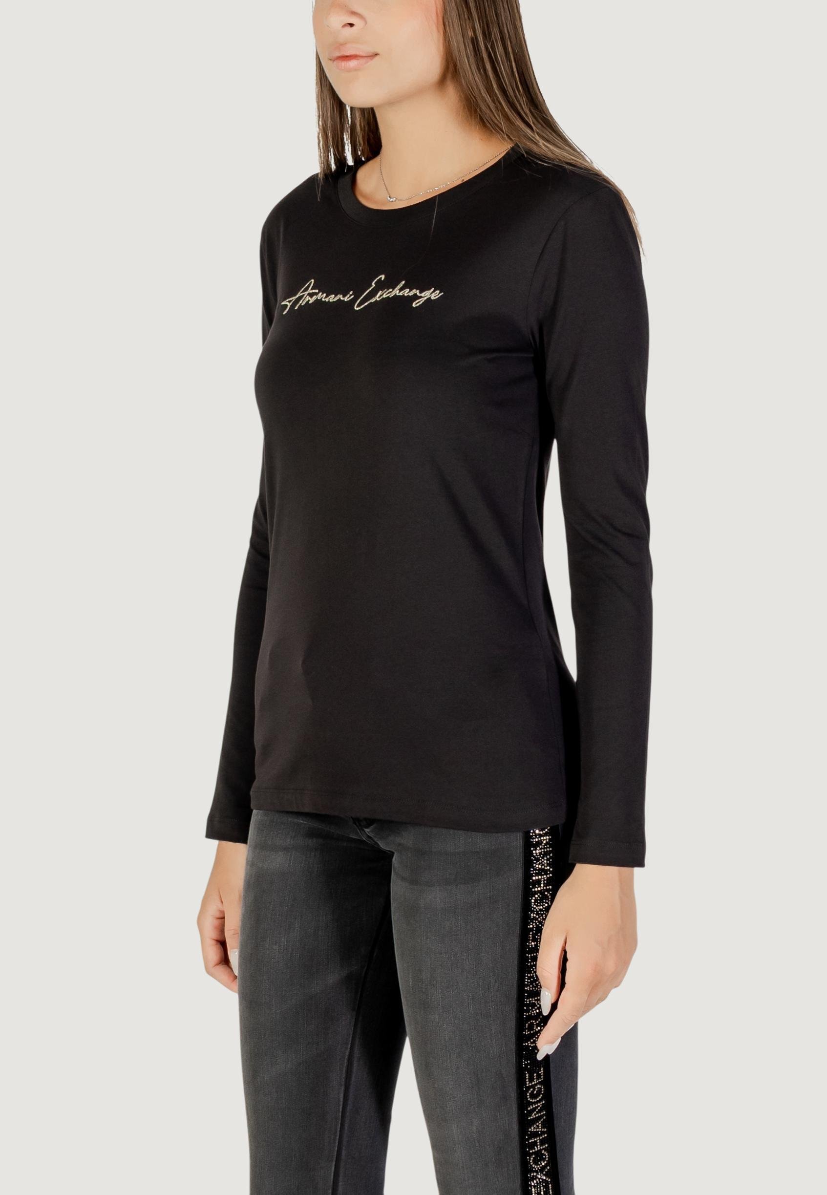 Tee shirt manches longues  Armani exchange XW001456 AF10356 MC021 BLACK / GOLD