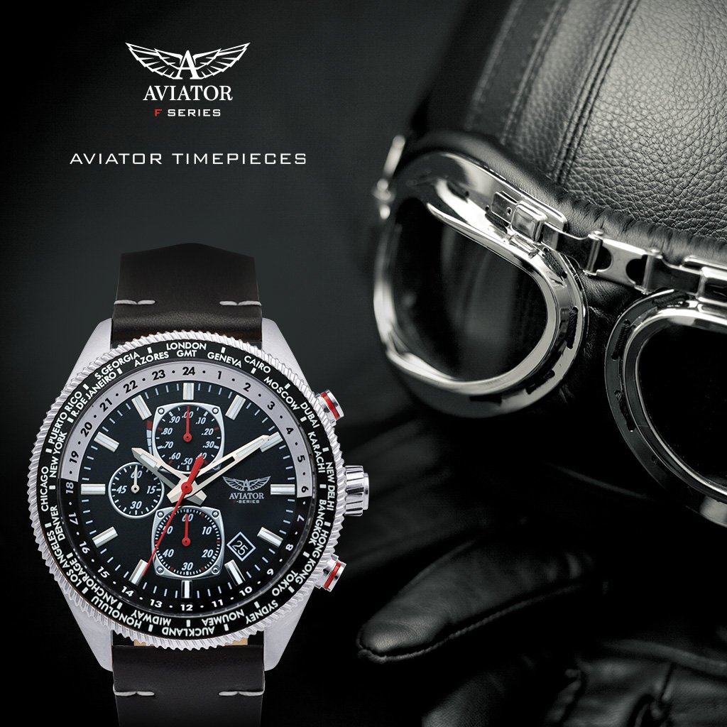 Montres  AVIATOR F SERIES AVAW9483 Noir/Gris/Noir