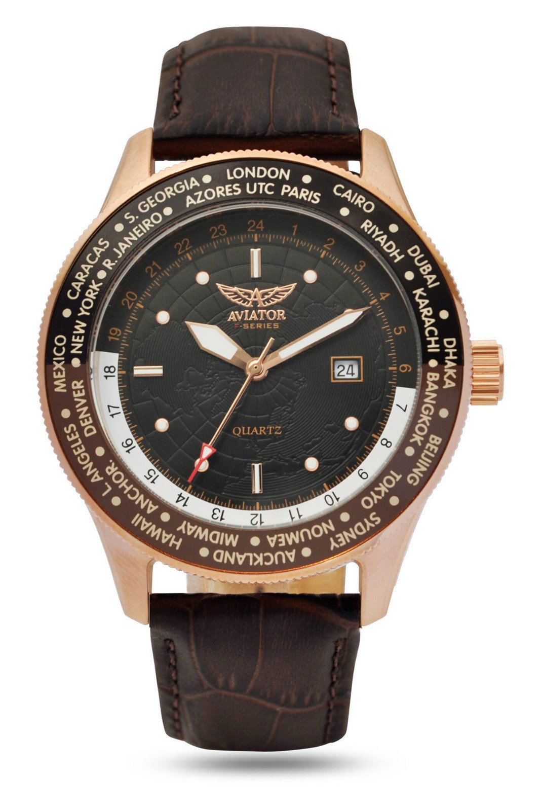Montres  AVIATOR F SERIES AVAW9494 Marron/Noir/Marron