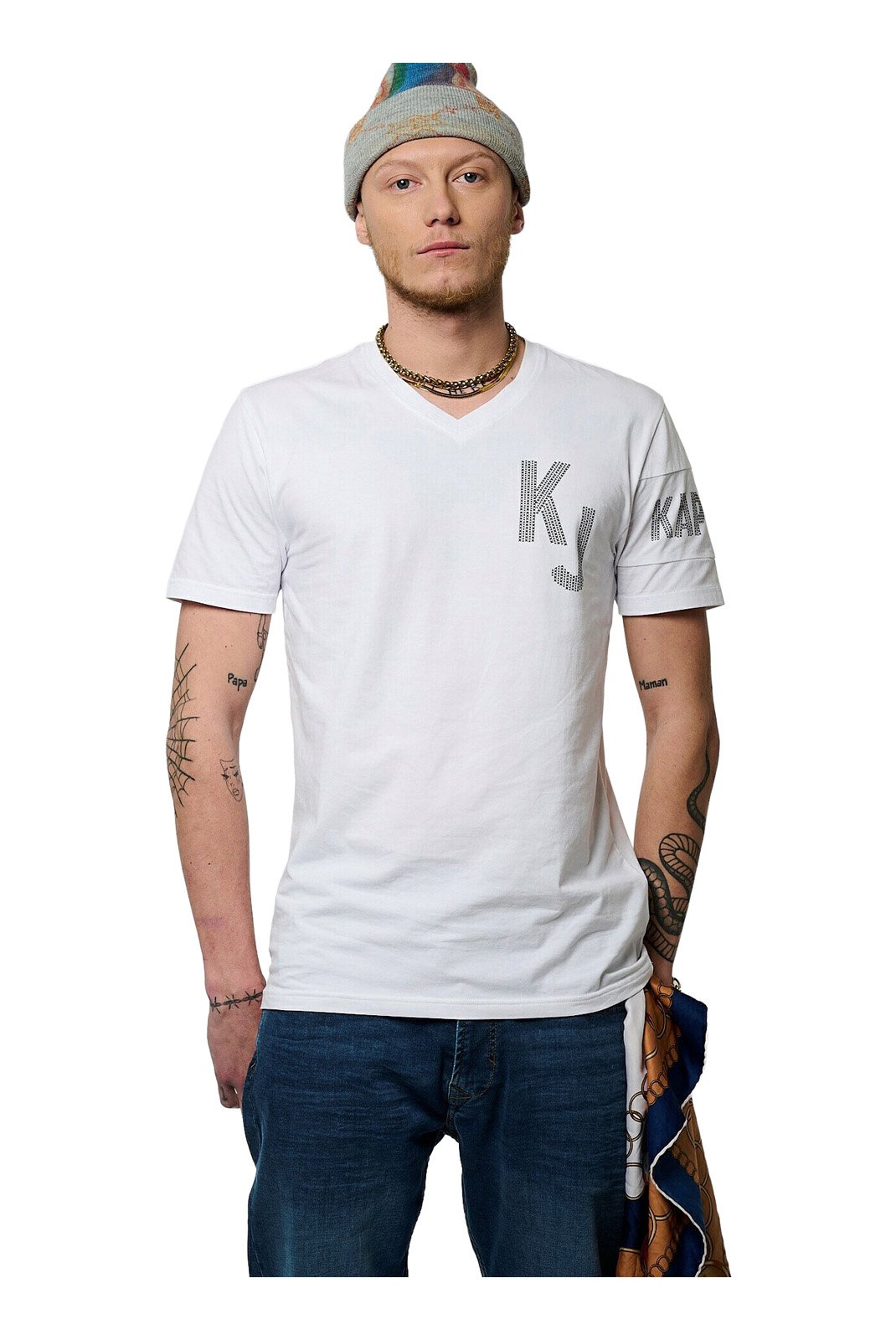 T-S manches courtes  Kaporal BARNY WHITE