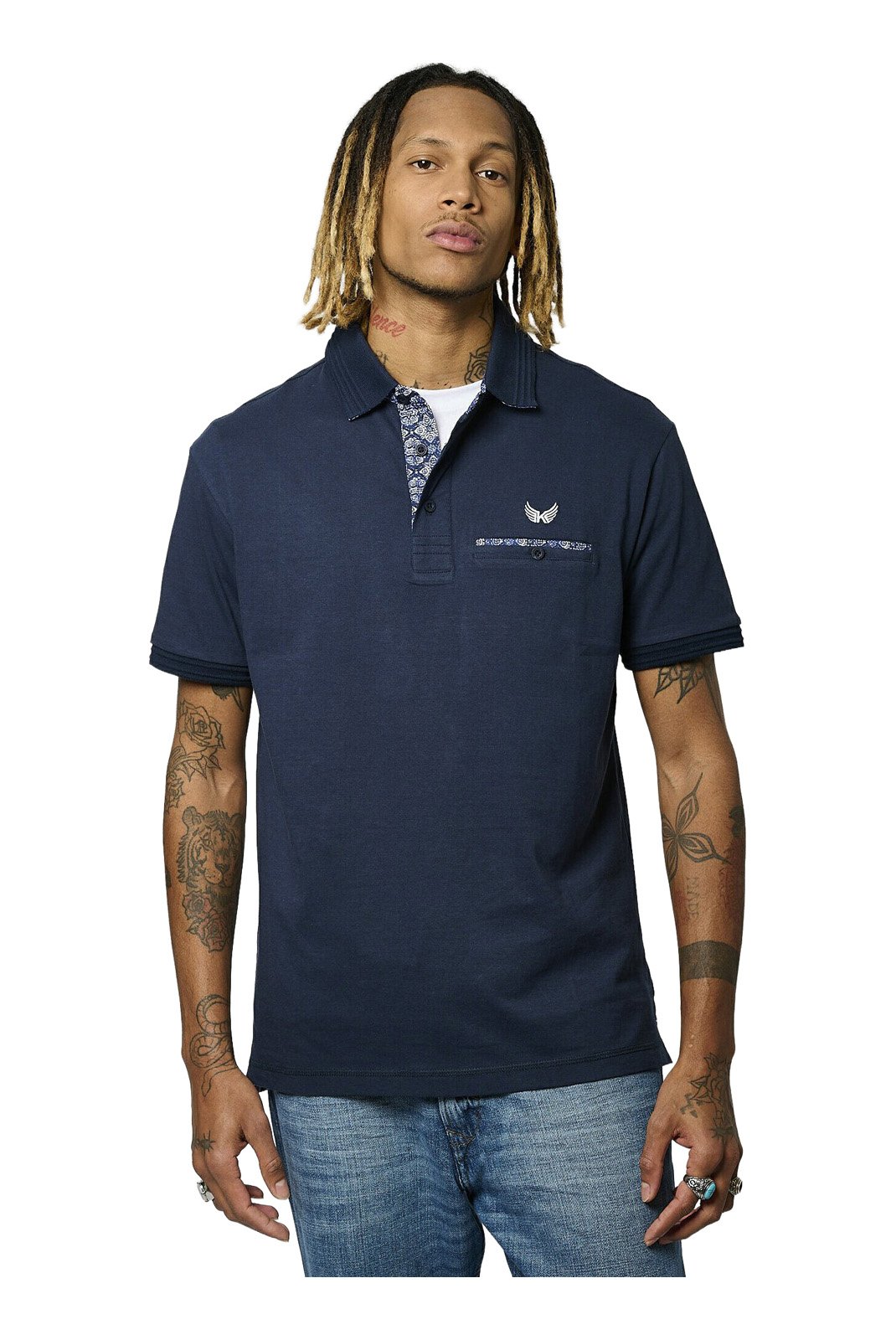 Polos manches courtes  Kaporal BARRO NAVY