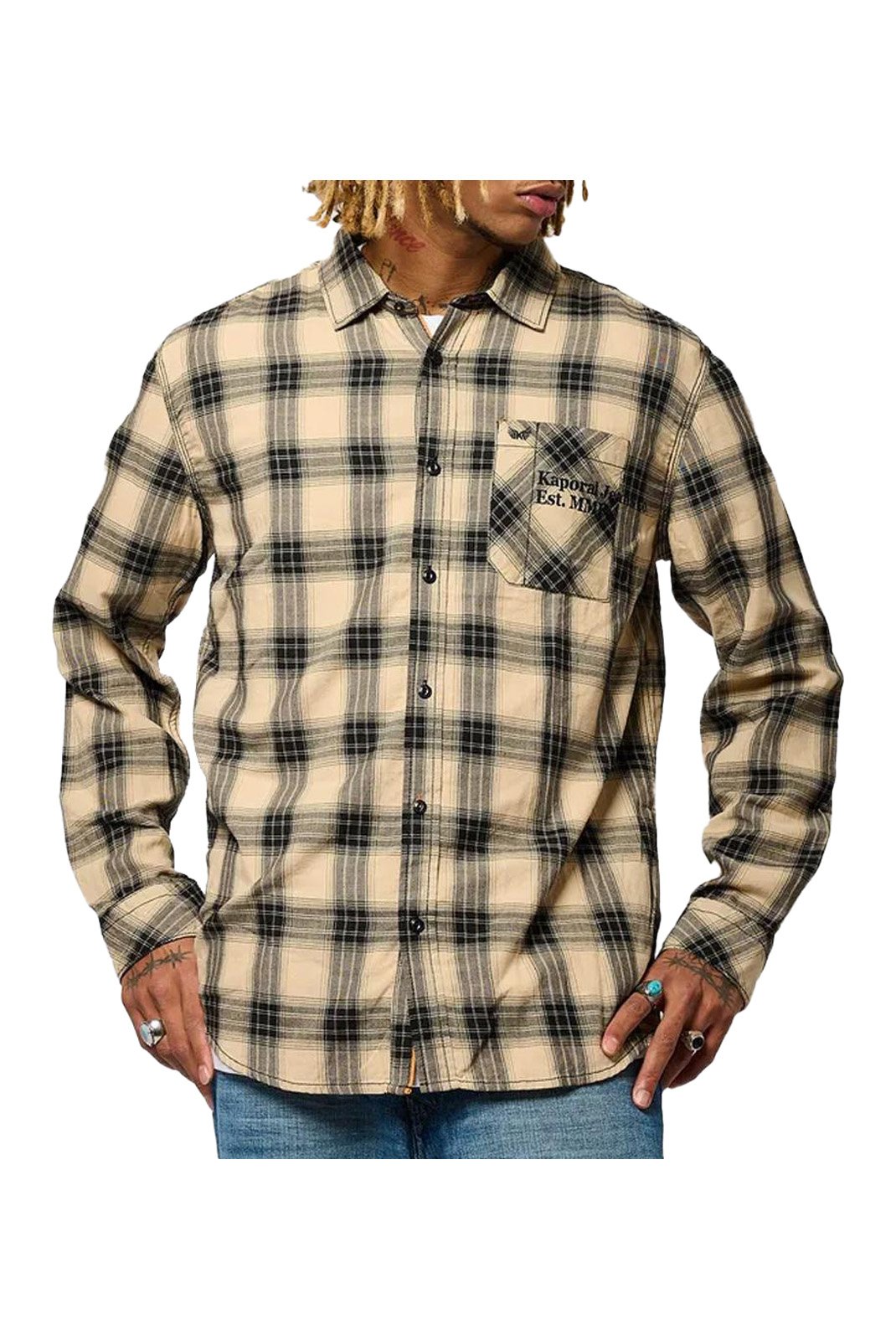 Chemises manches longues  Kaporal BERCO BLACK