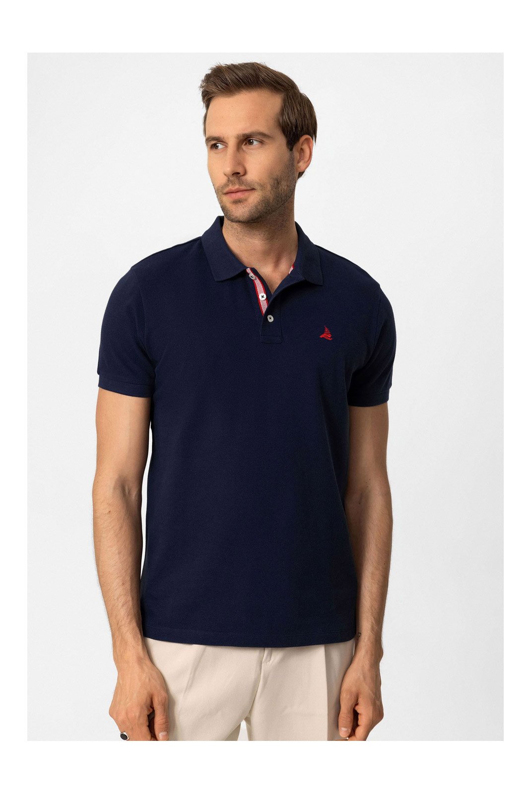 Polos manches courtes  BY DIESS COLLECTION BY23FSBNG01-2Pack_Navy-Sand  Navy/Sand