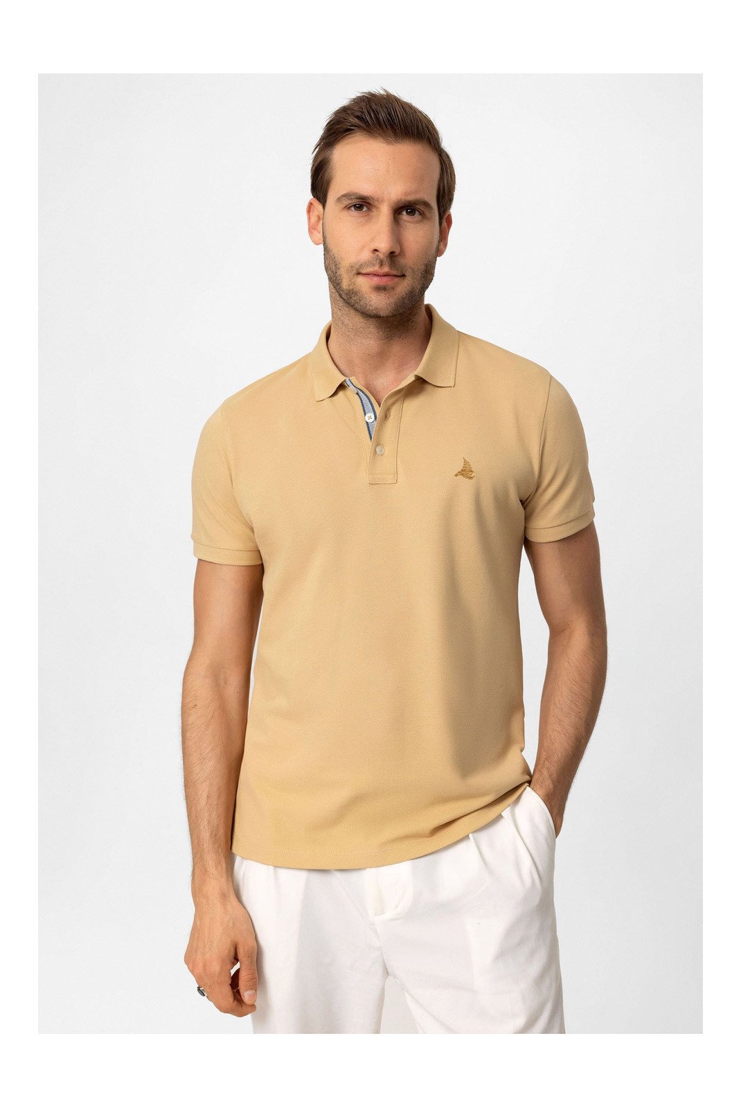 Polos manches courtes  BY DIESS COLLECTION BY23FSBNG01-2Pack_Navy-Sand  Navy/Sand