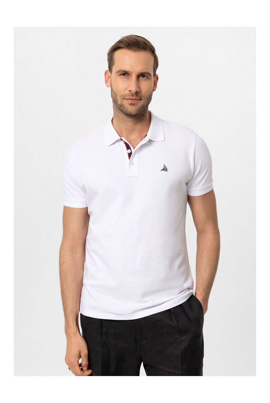 Polos manches courtes  BY DIESS COLLECTION BY23FSBNG01-2Pack_White-GreyMelange White/Grey Melange