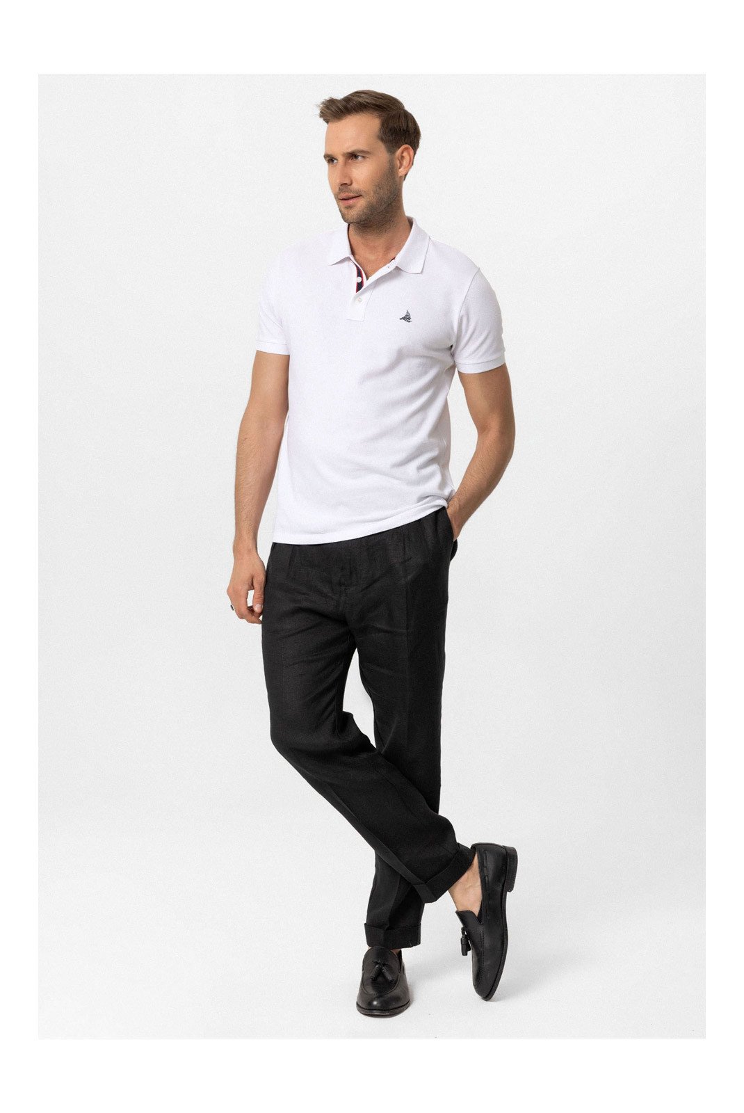 Polos manches courtes  BY DIESS COLLECTION BY23FSBNG01-2Pack_White-GreyMelange White/Grey Melange