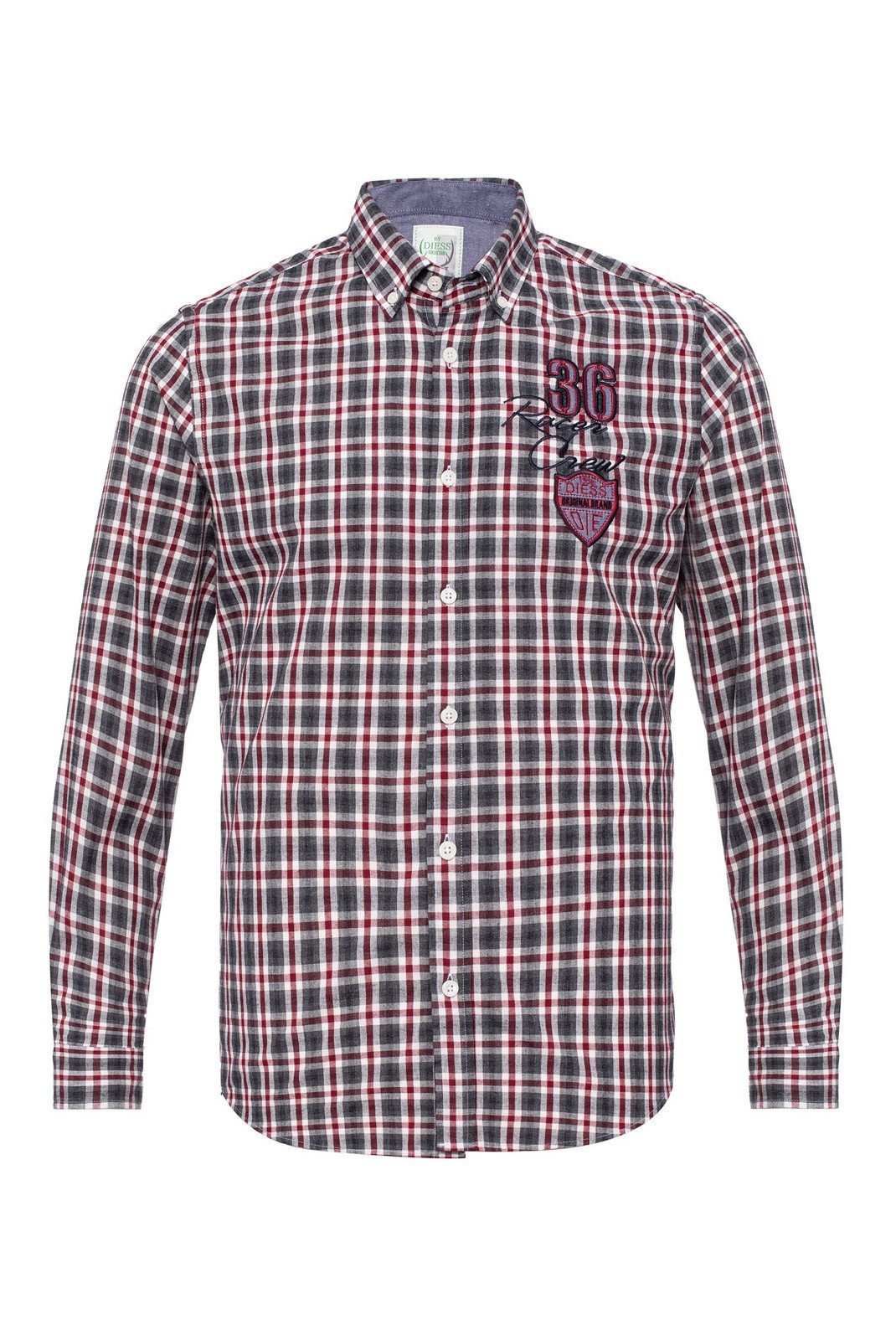 Chemises manches longues  BY DIESS COLLECTION BYDMSHR20244_Grey-Bordeaux Grey/Bordeaux