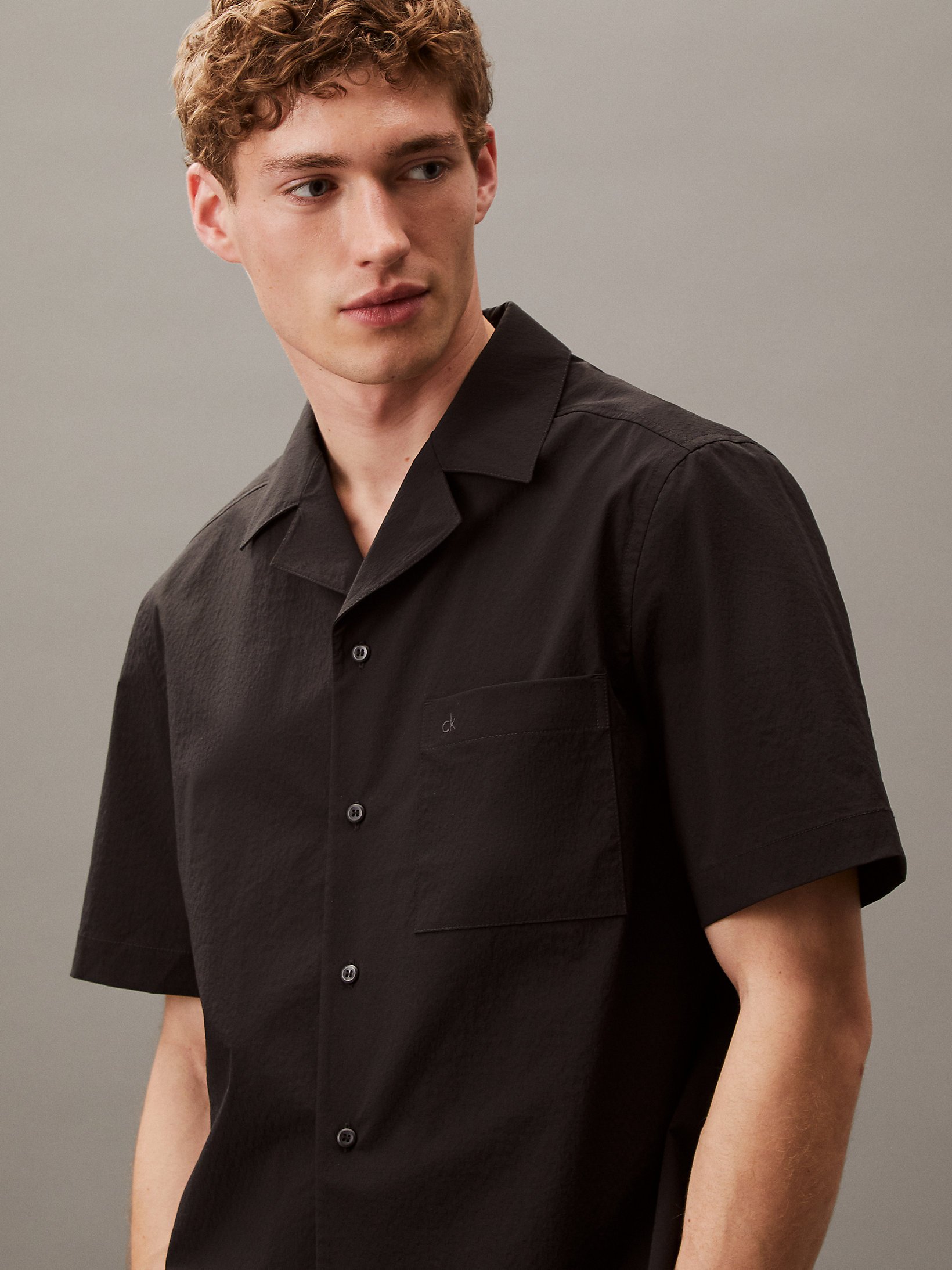 Chemises manches courtes  Calvin klein KM0KM01151 BEH Pvh Black
