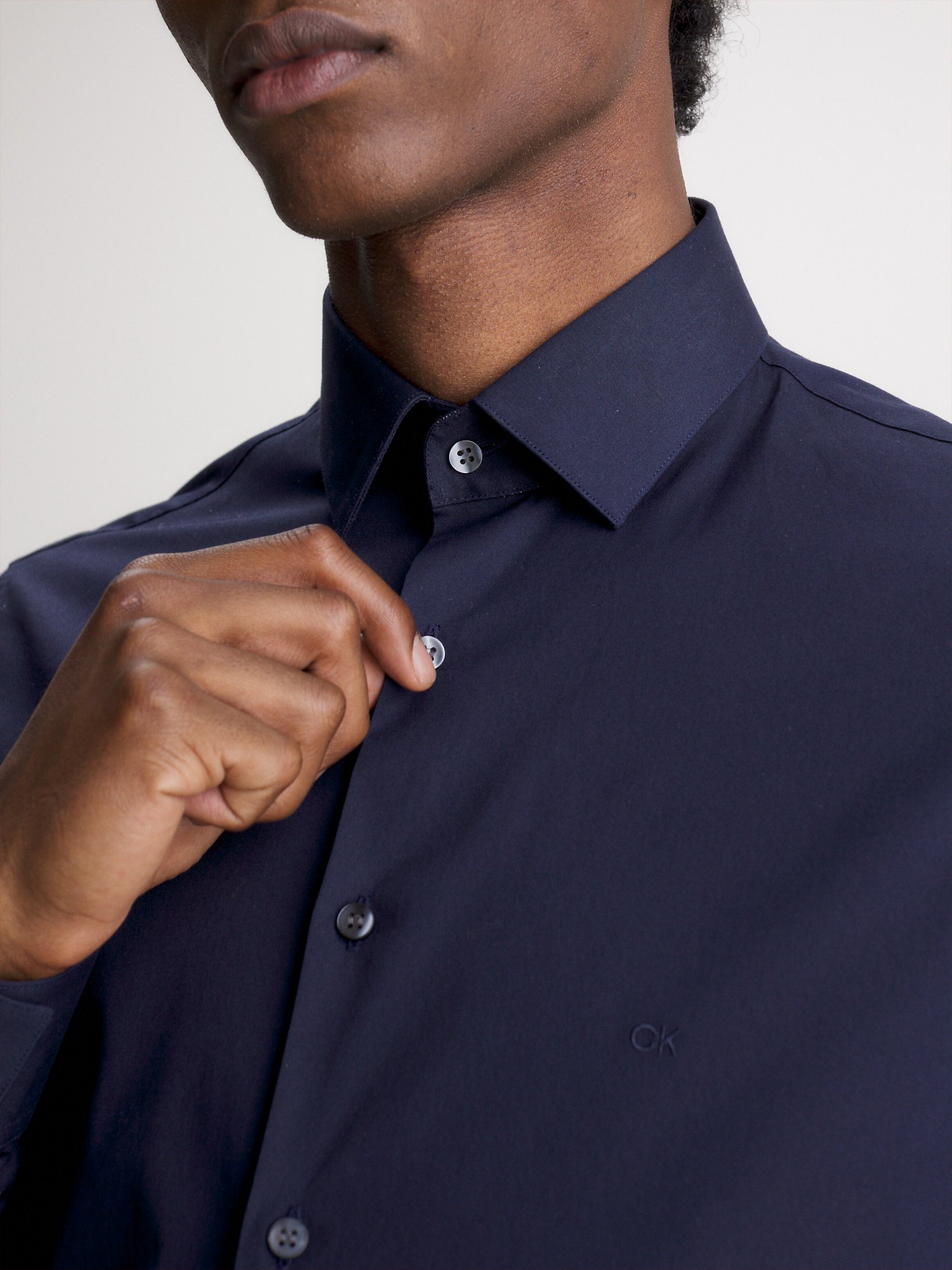 Chemises manches longues  Calvin klein K10K108229 CHW Night Sky