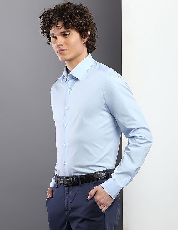 Chemises manches longues  Calvin klein K10K108229 C1S Calm blue