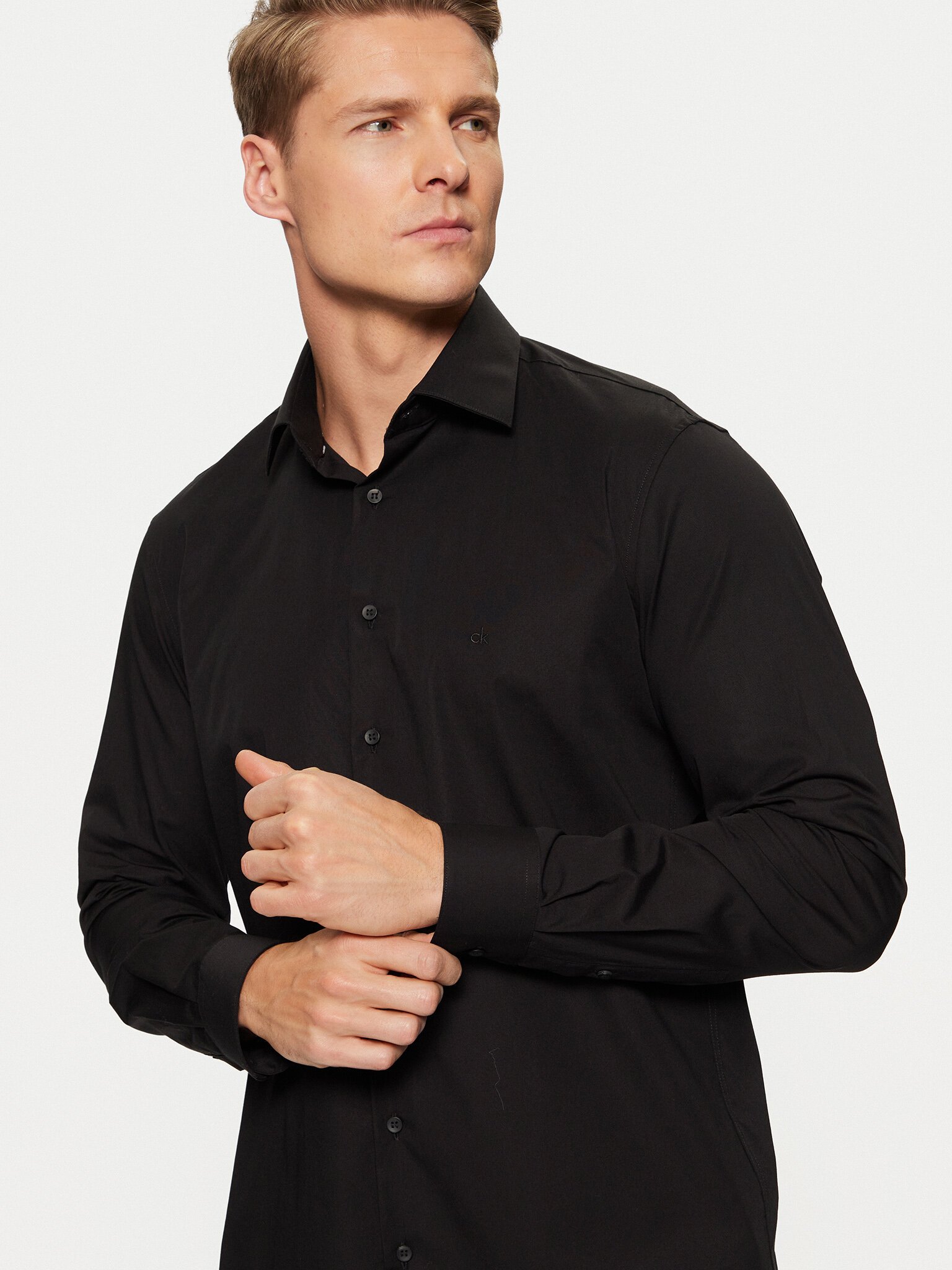 Chemises manches longues  Calvin klein K10K109509 BEH Ck Black