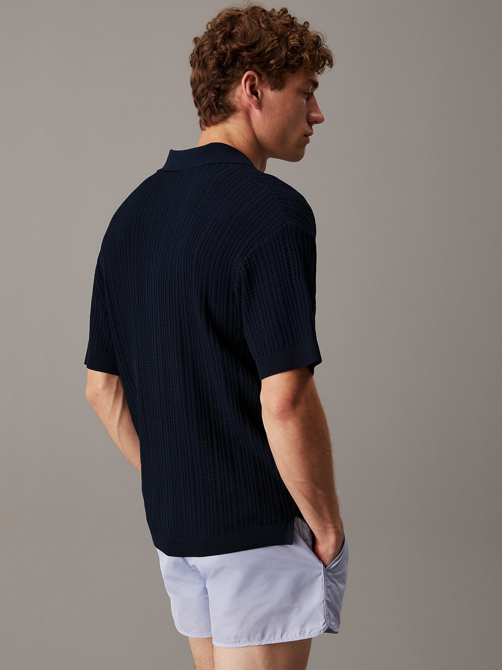 Polos manches courtes  Calvin klein KM0KM01141 CEF Dark Sapphire
