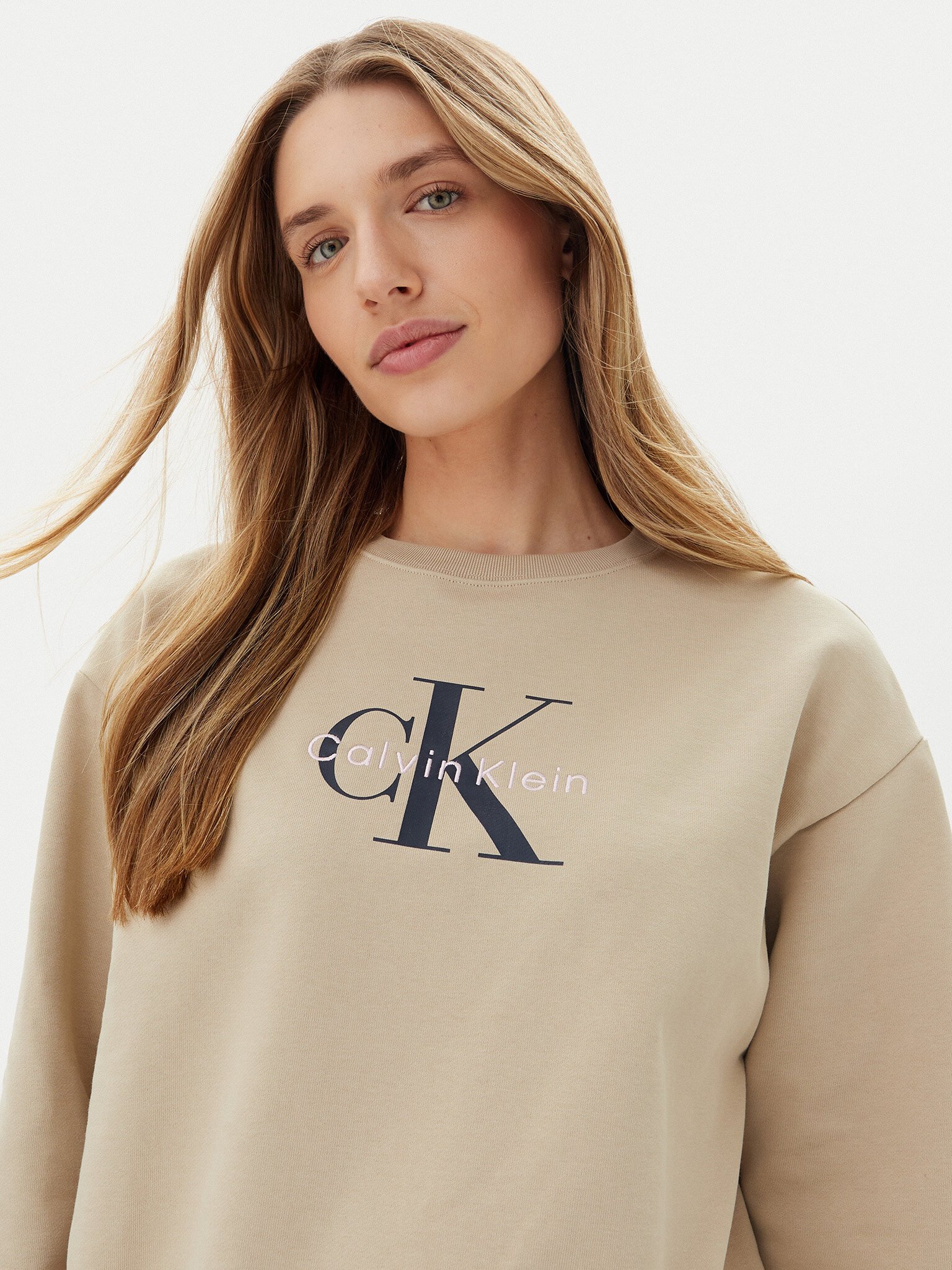 Sweat / sweat zippé  Calvin klein LV047B234G PF0 White Pepper