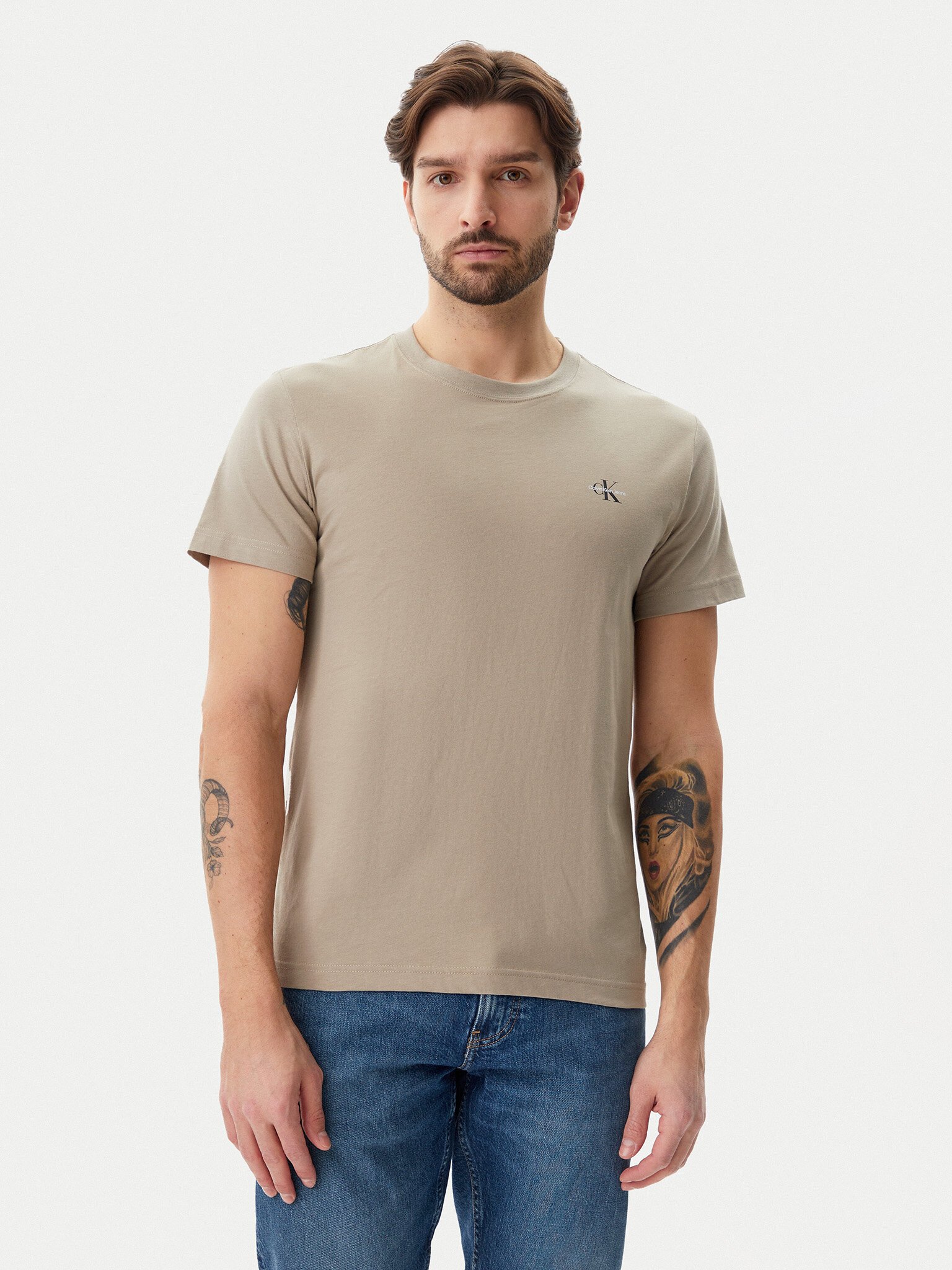 T-S manches courtes  Calvin klein J30J320199 0K5 Bright White/Aluminum