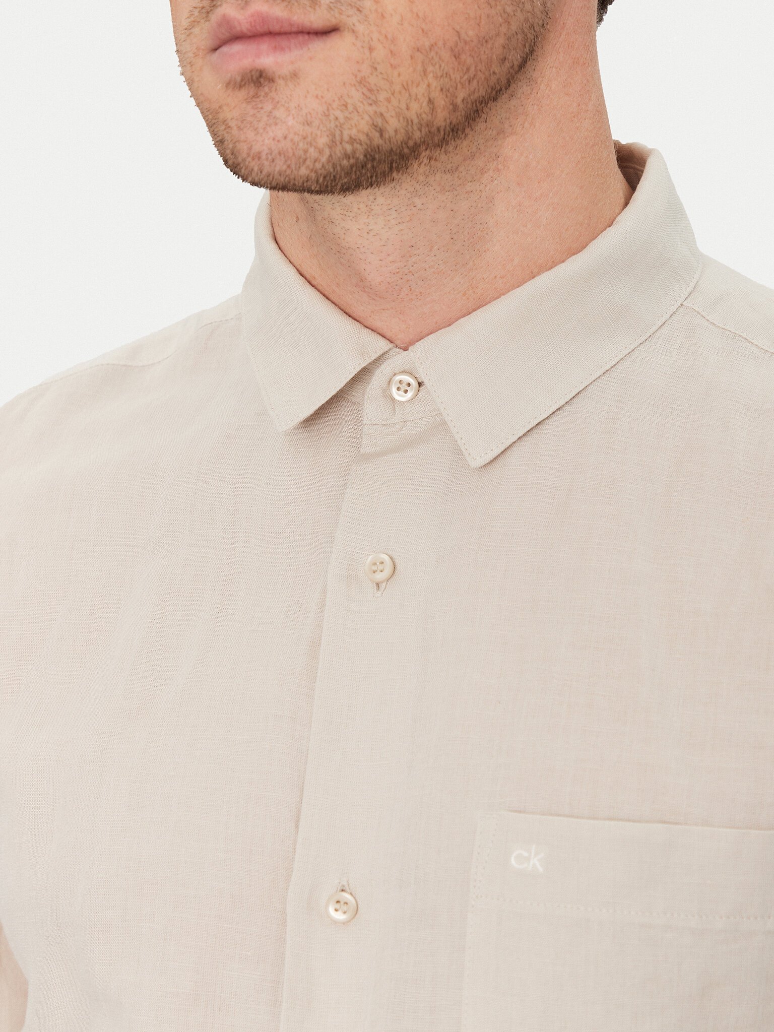 Chemises manches longues  Calvin klein LV040HM265 YAA Brilliant White