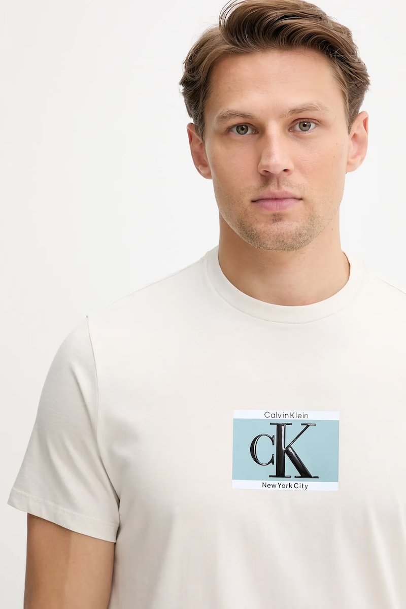 T-S manches courtes  Calvin klein LV04RC854G 67U Chalk