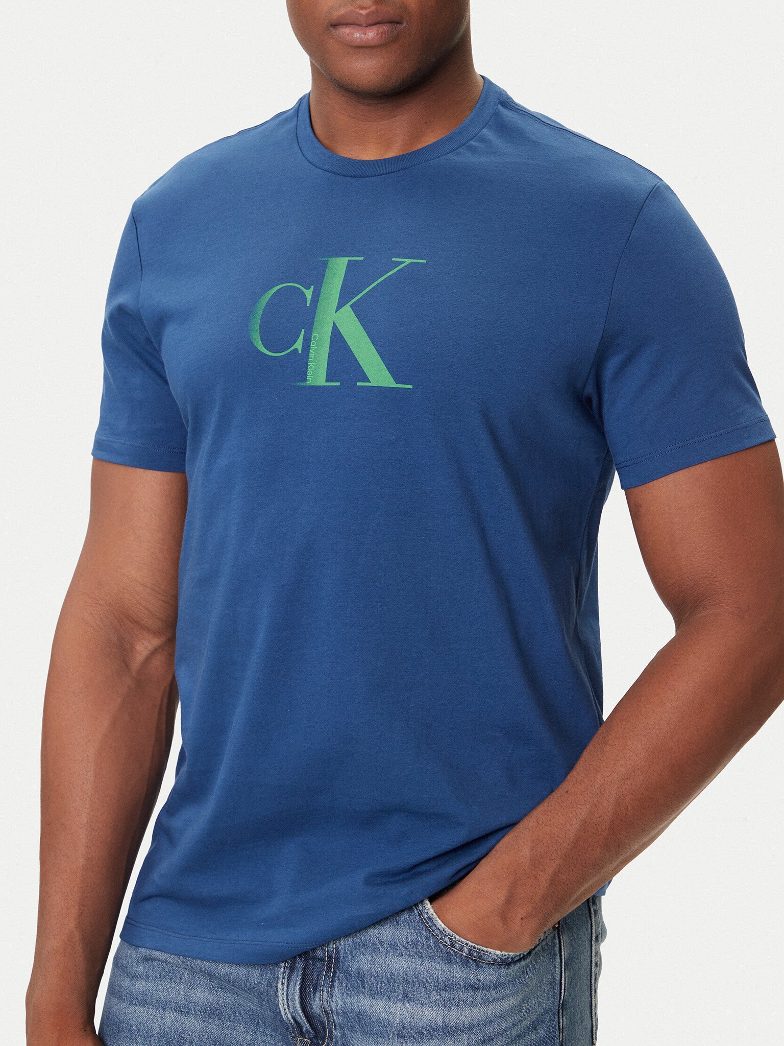 T-S manches courtes  Calvin klein LV04RC857G C3I Blue Jean
