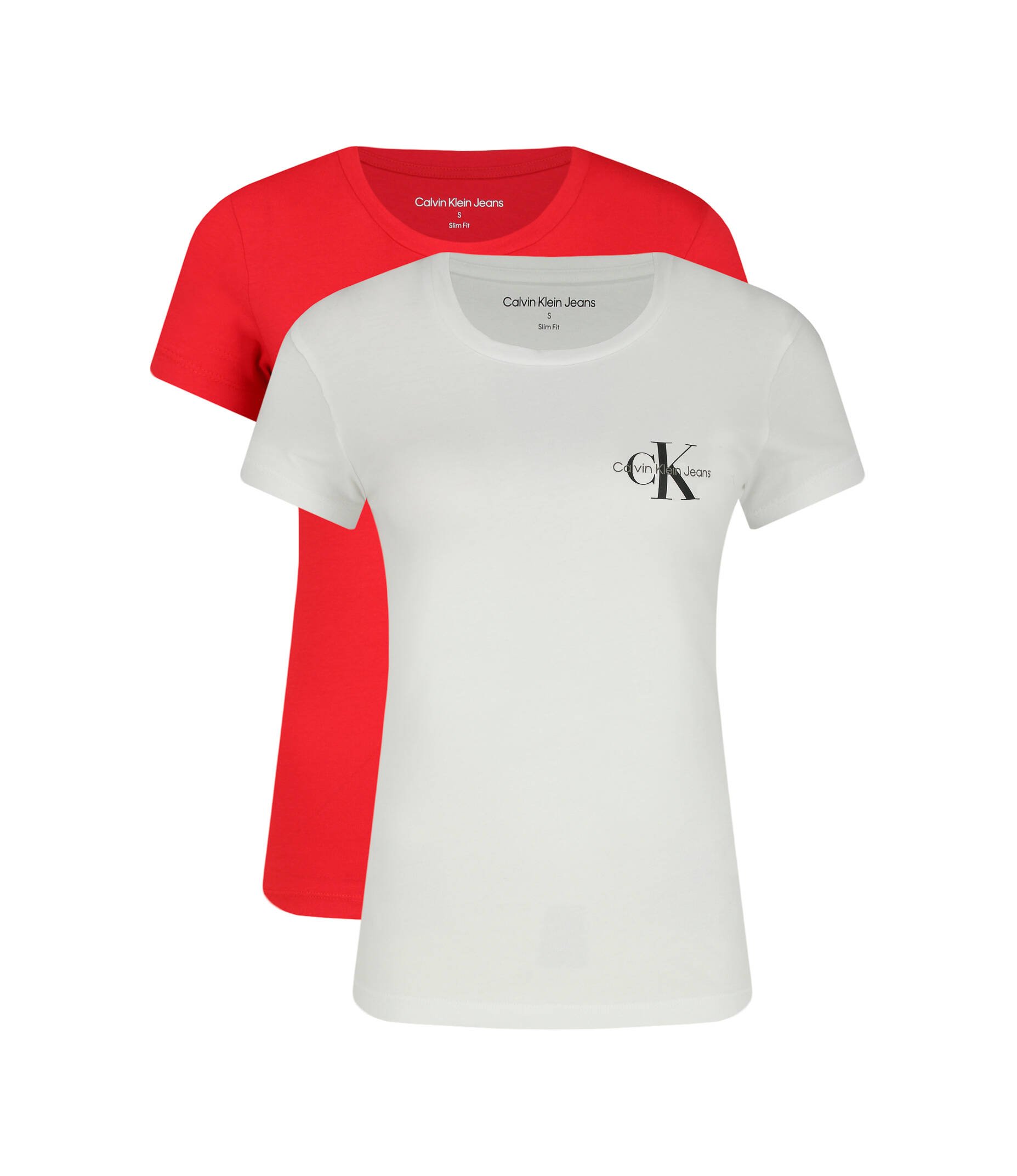 Tee shirt  Calvin klein J20J219734 XNI Deep Magma / Brilliant White