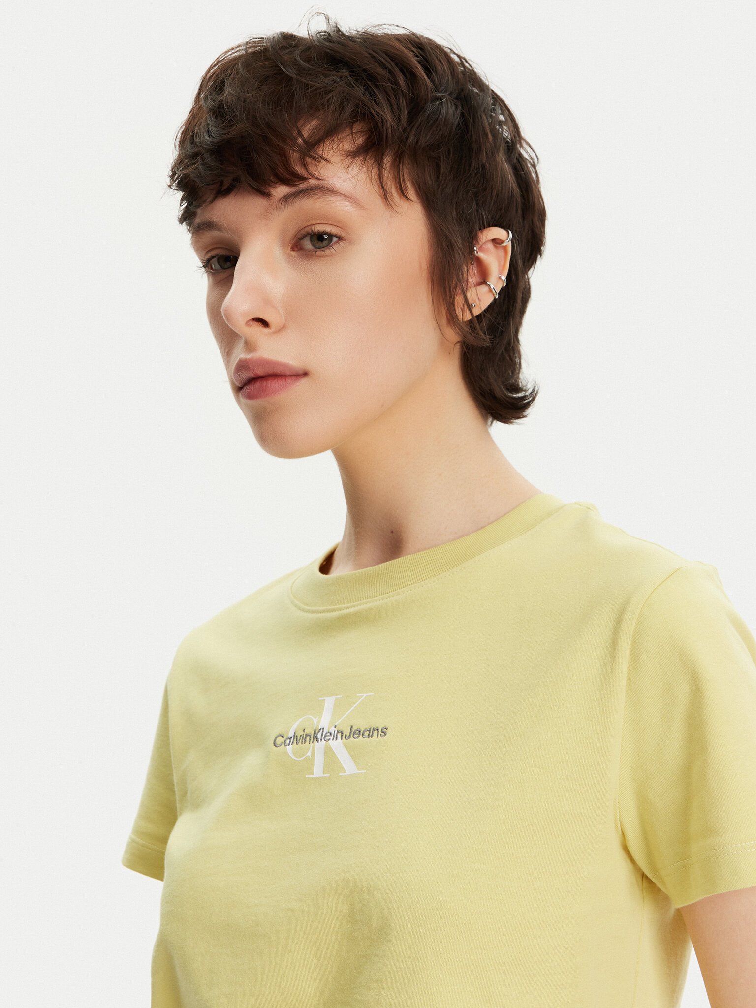 Tee shirt  Calvin klein J20J223113 LIN Muted Lime
