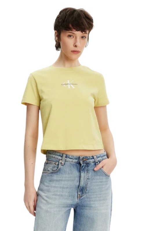 Tee shirt  Calvin klein J20J223113 LIN Muted Lime