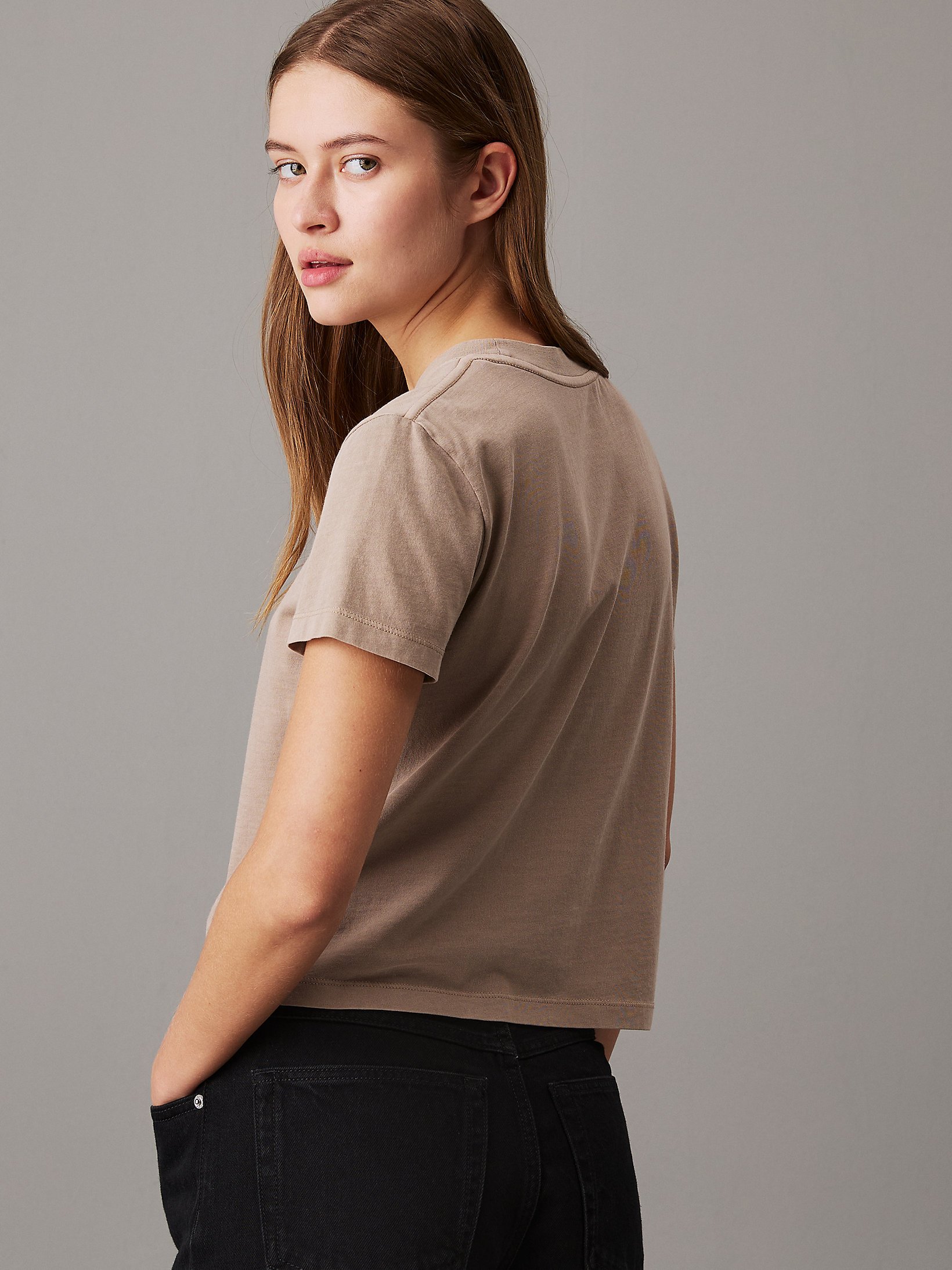Tee shirt  Calvin klein J20J224988 PFW Taupe Gray