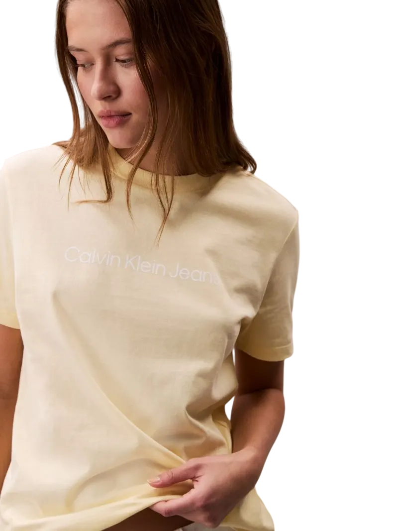 Tee shirt  Calvin klein LV047C912G XF8 Buttercream