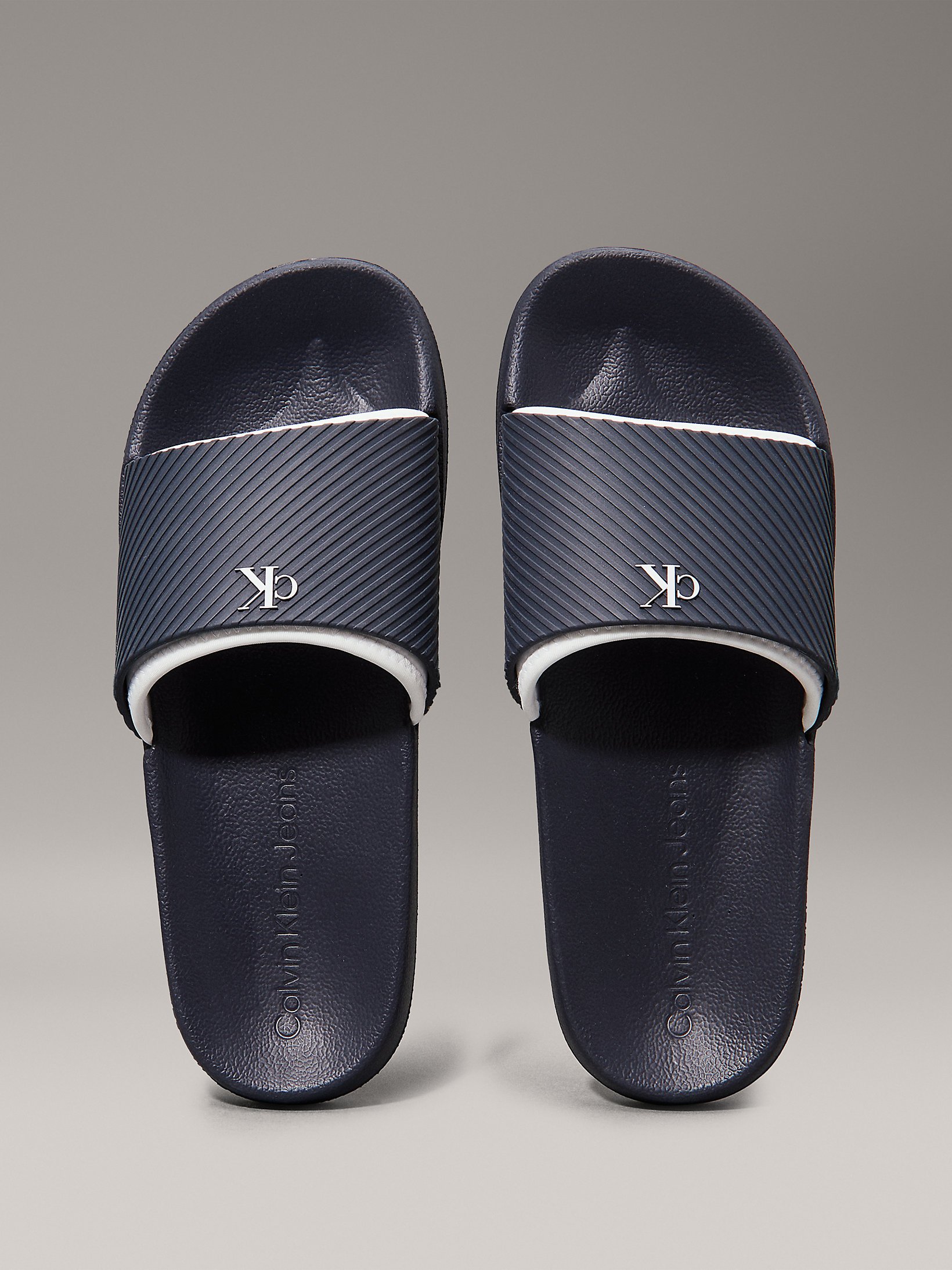 Tongs / Mules  Calvin klein YM0YM01234 DW4 Calvin Navy/Oyster Mushroom
