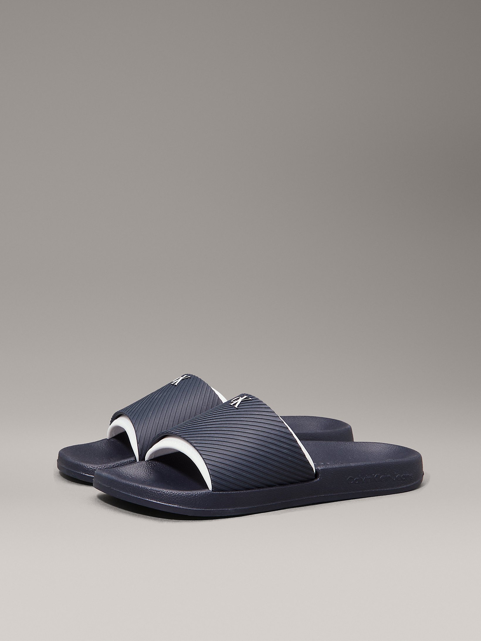 Tongs / Mules  Calvin klein YM0YM01234 DW4 Calvin Navy/Oyster Mushroom