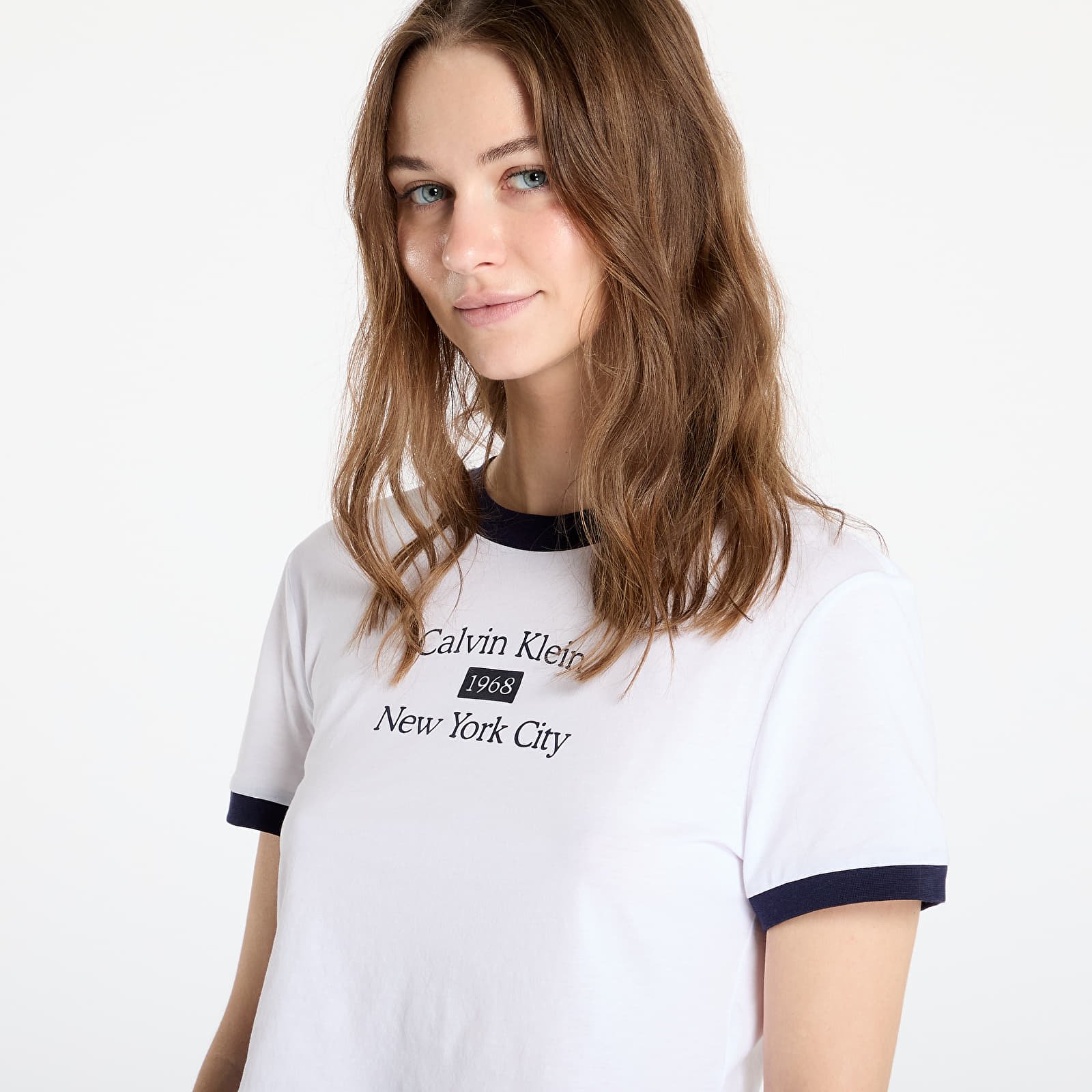 Tops & Tee shirts  Calvin klein LV047B808G VVD Brilliant White_Baritone Blue