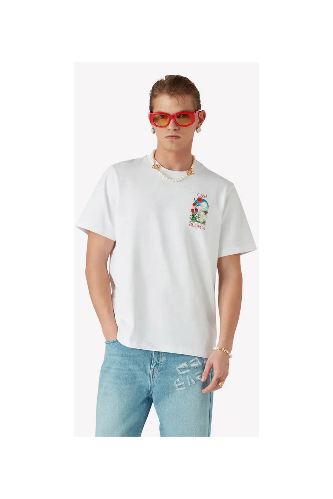 T-S manches courtes  Casa blanca MS25-JTS-001-12 WHITE JERSEY