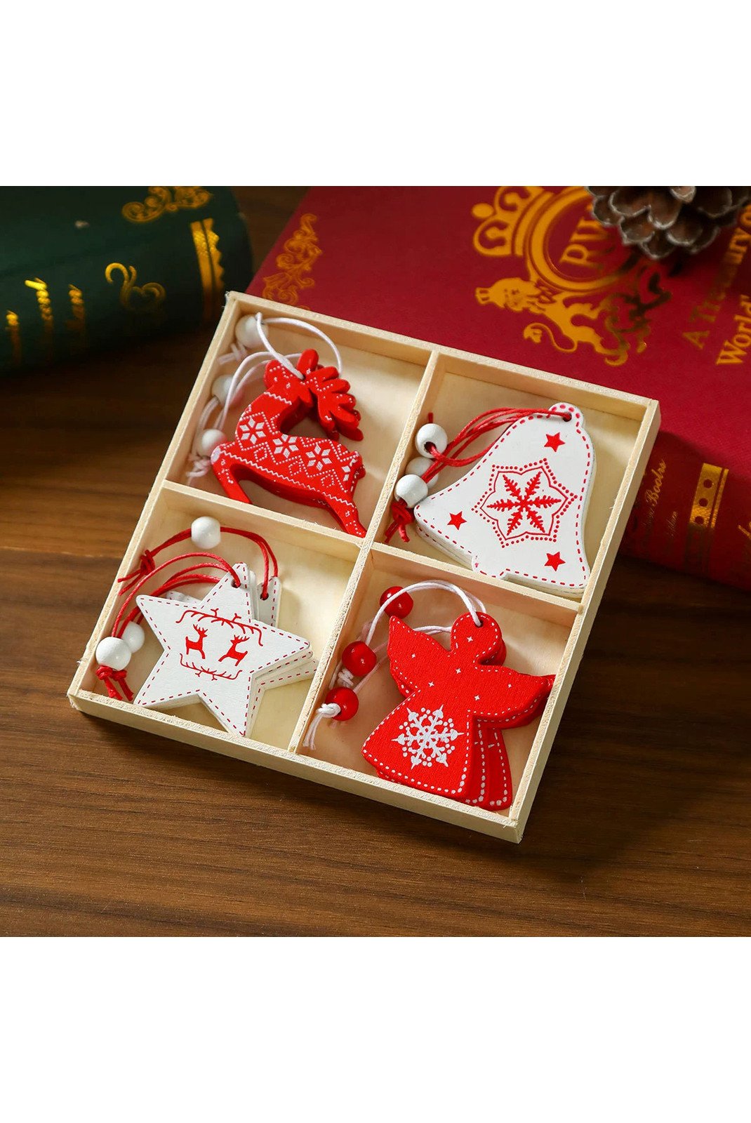 Décoration  CHRISTMAS TREE HPCTO-020 rouge blanc