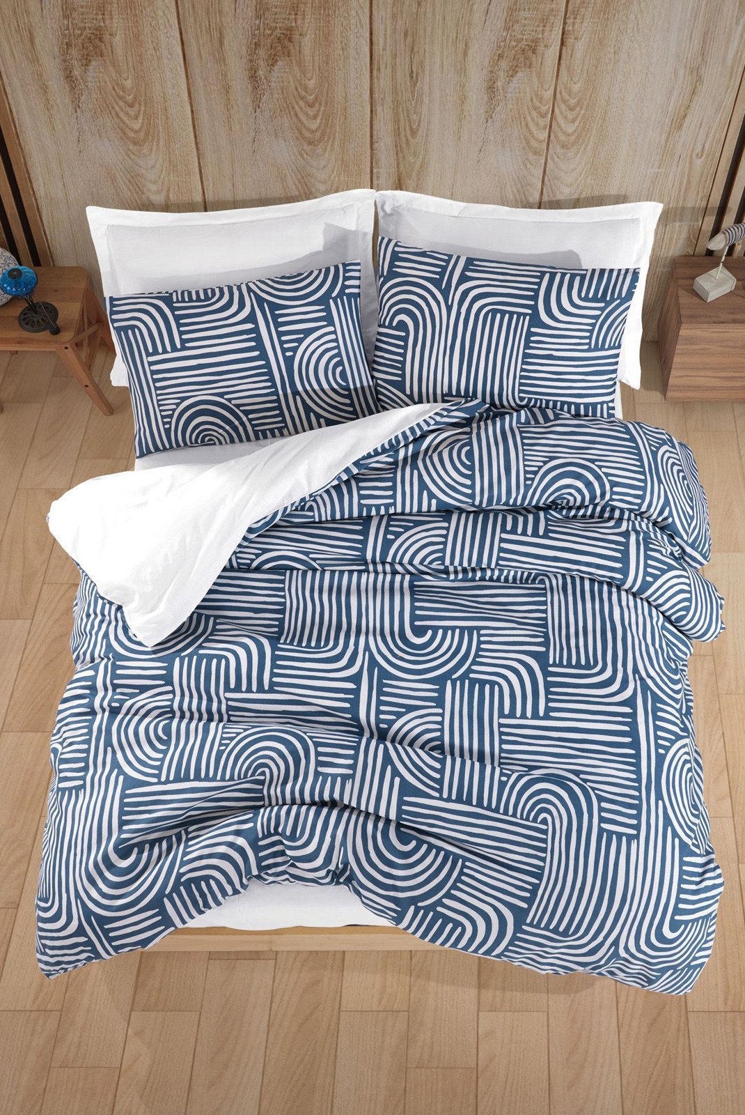 Linge de lit  COLORFUL COTTON 162ELR32665 Bleu 