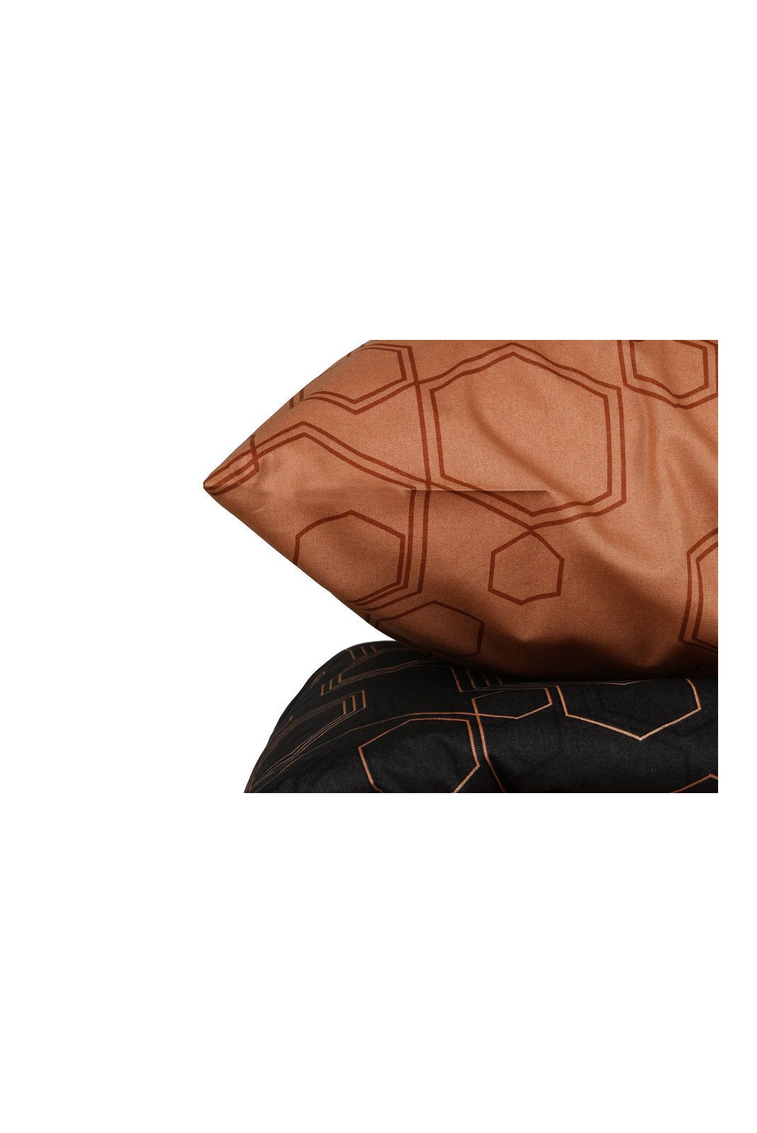 Linge de lit  Cotton box 129CTN32708 Noir et cuivre